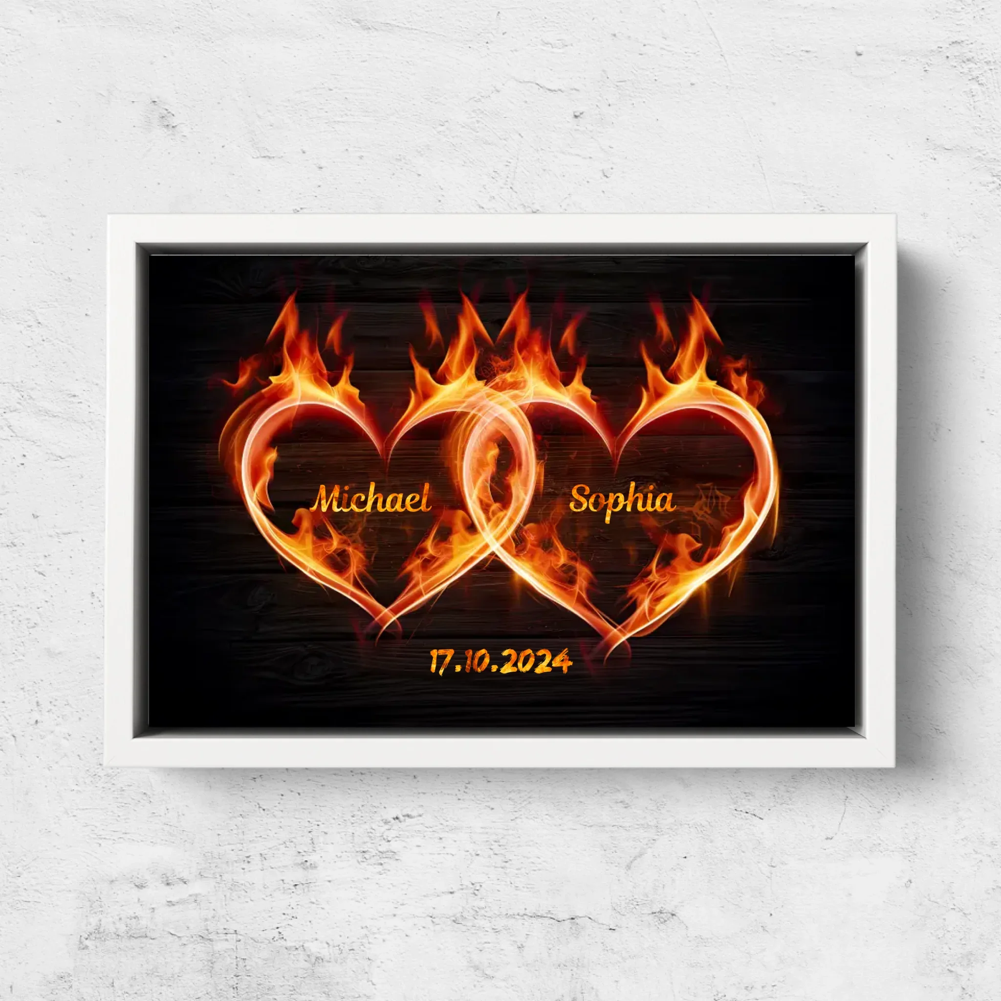 Personalized canvas “Hearts of fire” - Image 7