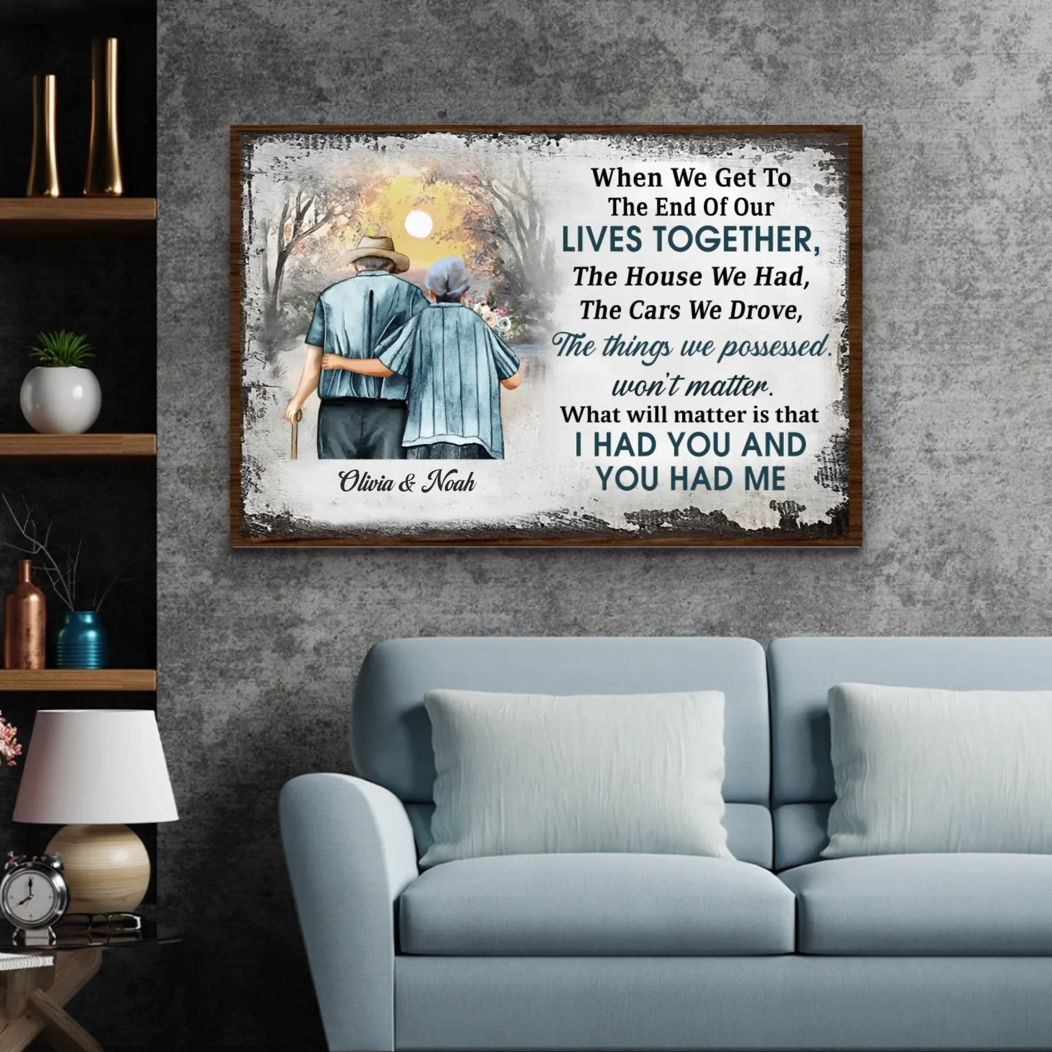 Personalized Canvas “I had you and you had me - with sunset“ - Image 4