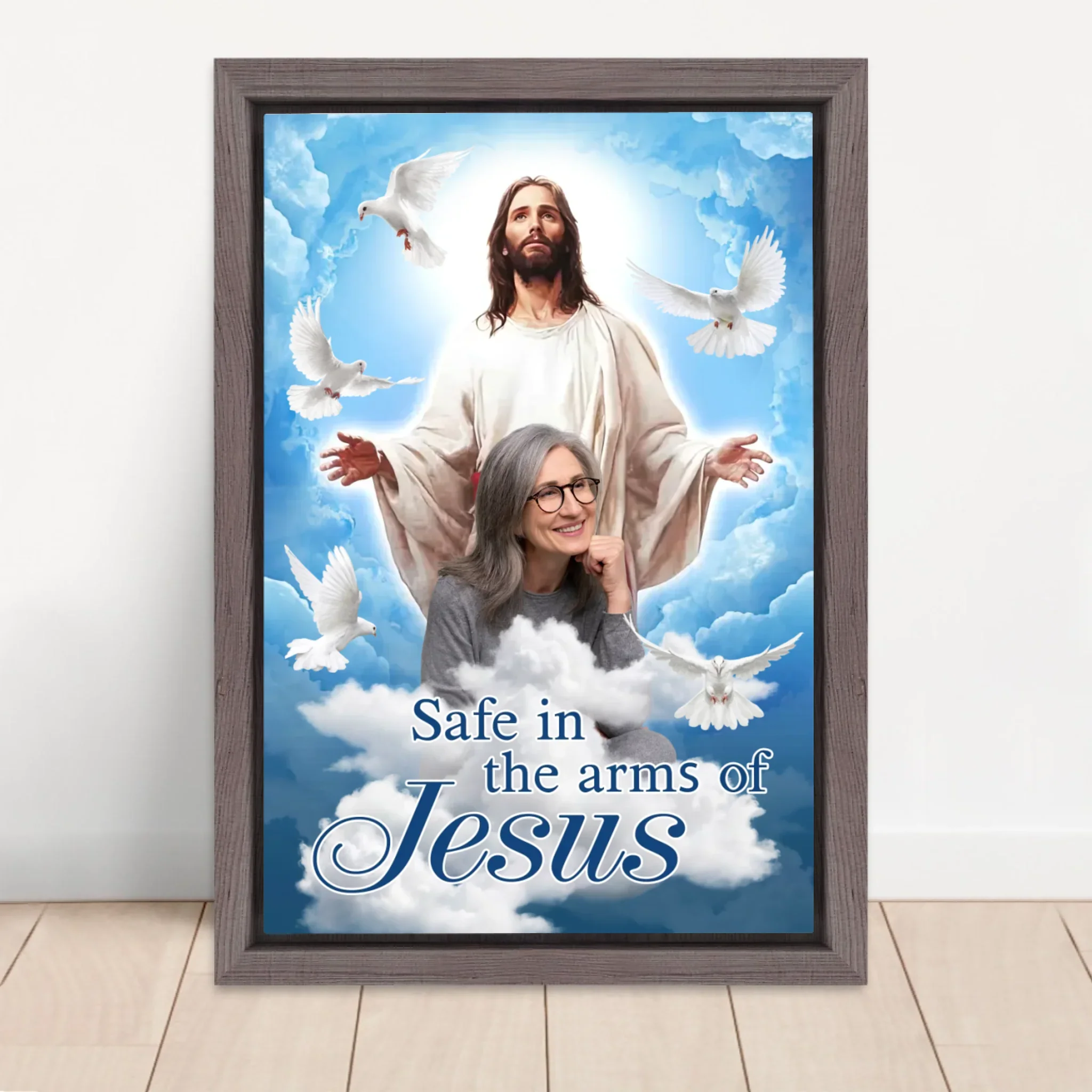 Personalized Canvas “In the arms of Jesus” - Image 5