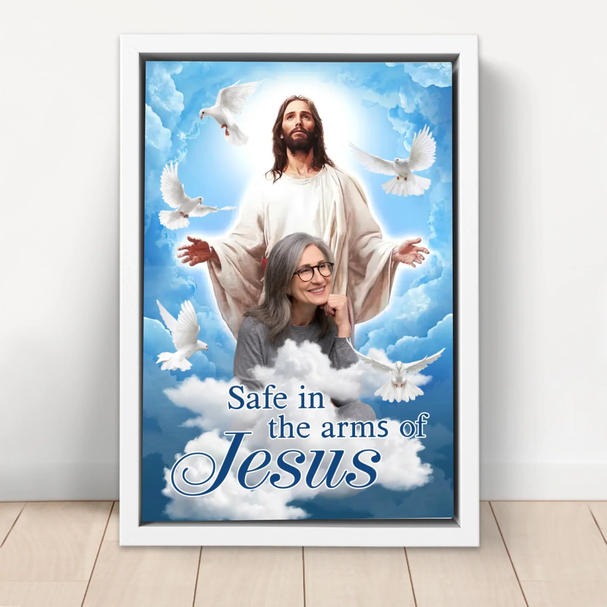 Personalized Canvas “In the arms of Jesus” - Image 6