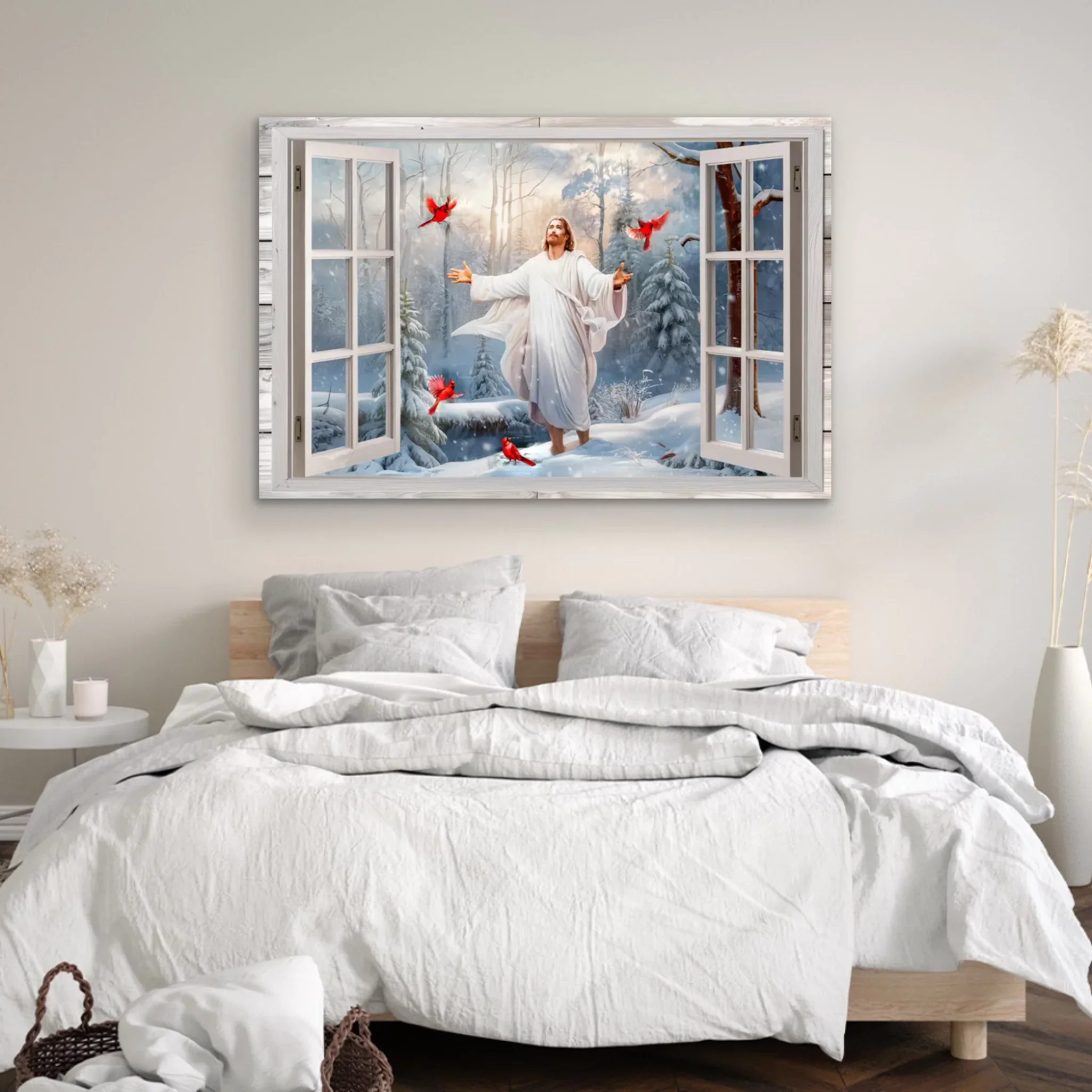 Premium Canvas "Jesus in the winter forest" - Image 3