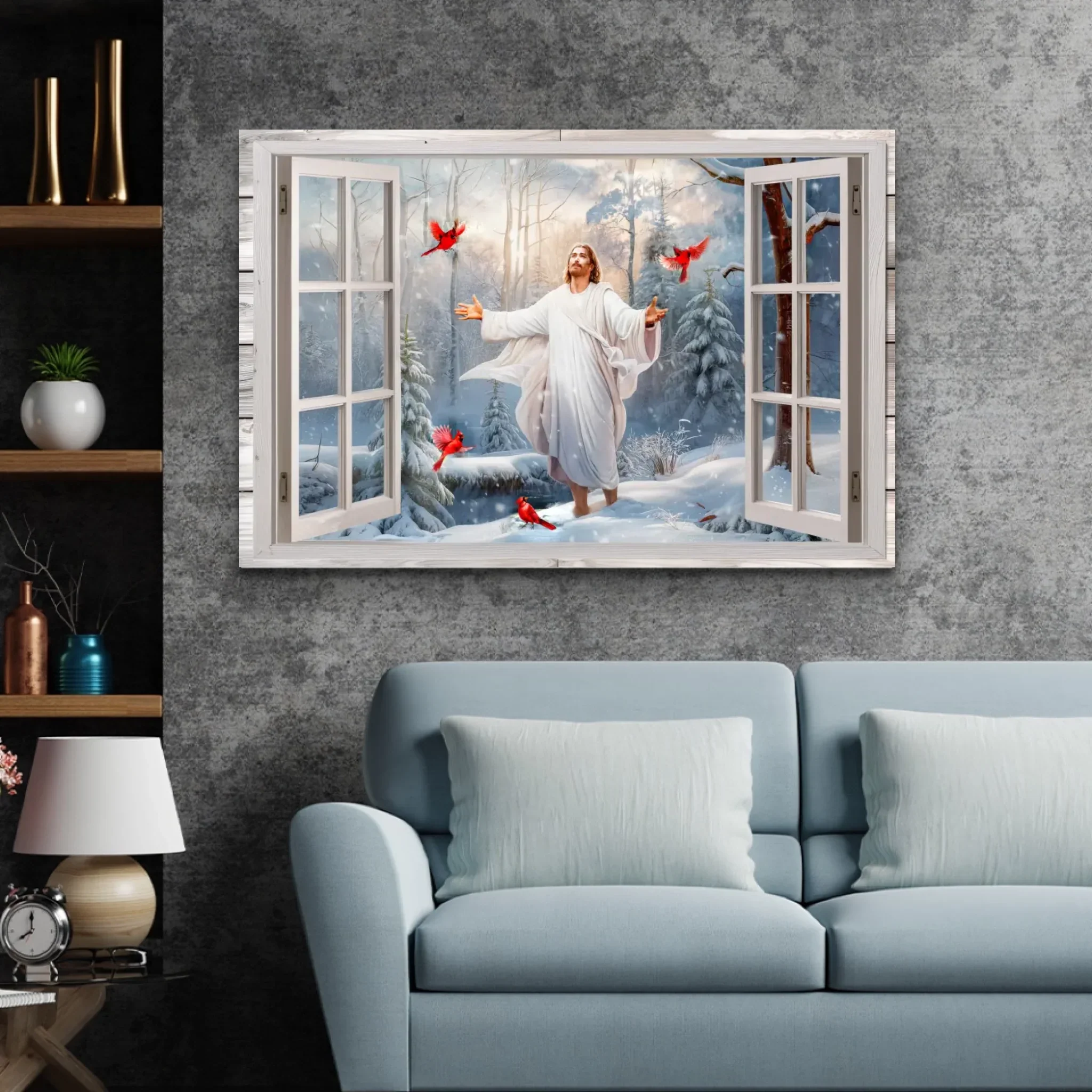 Premium Canvas "Jesus in the winter forest" - Image 4