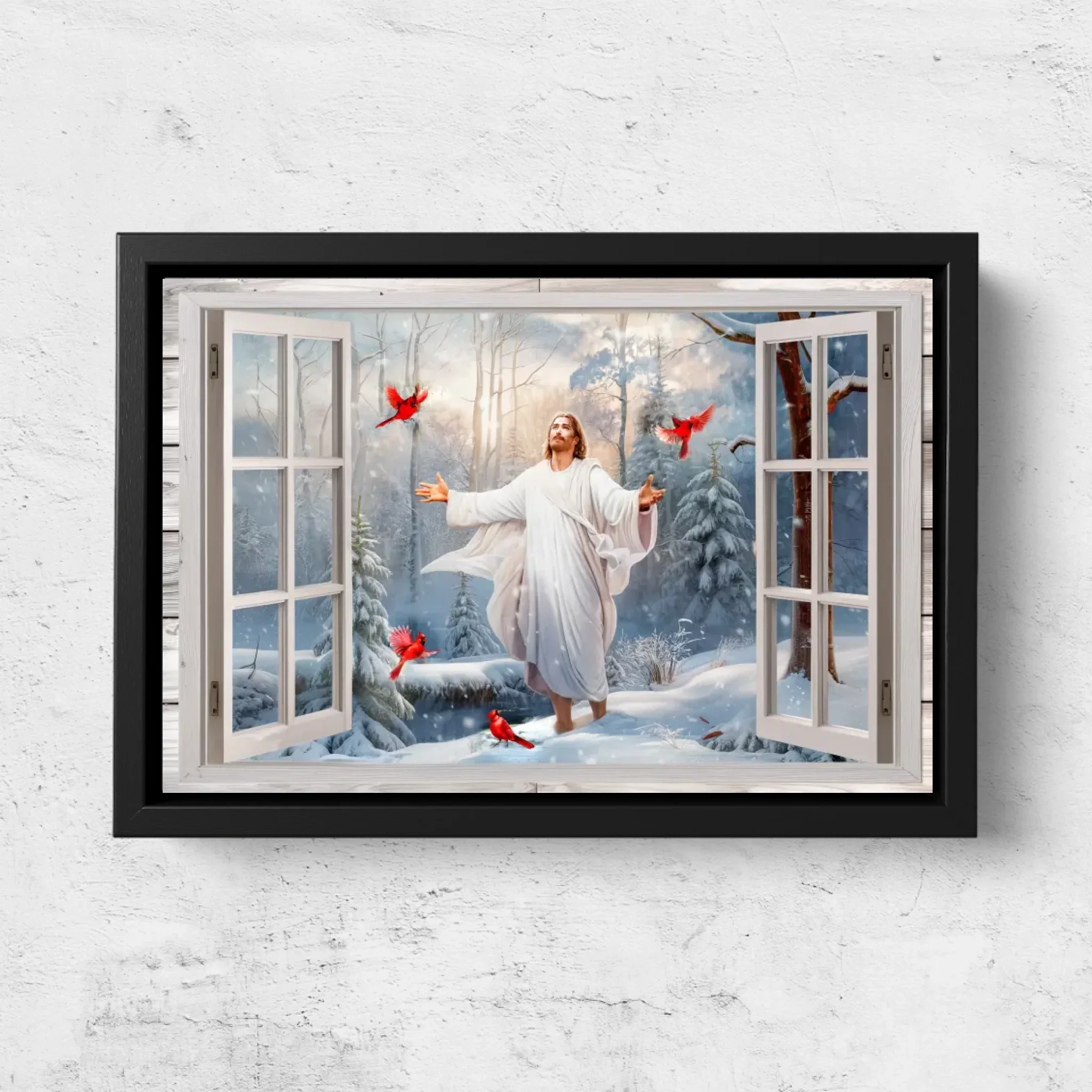 Premium Canvas "Jesus in the winter forest" - Image 5