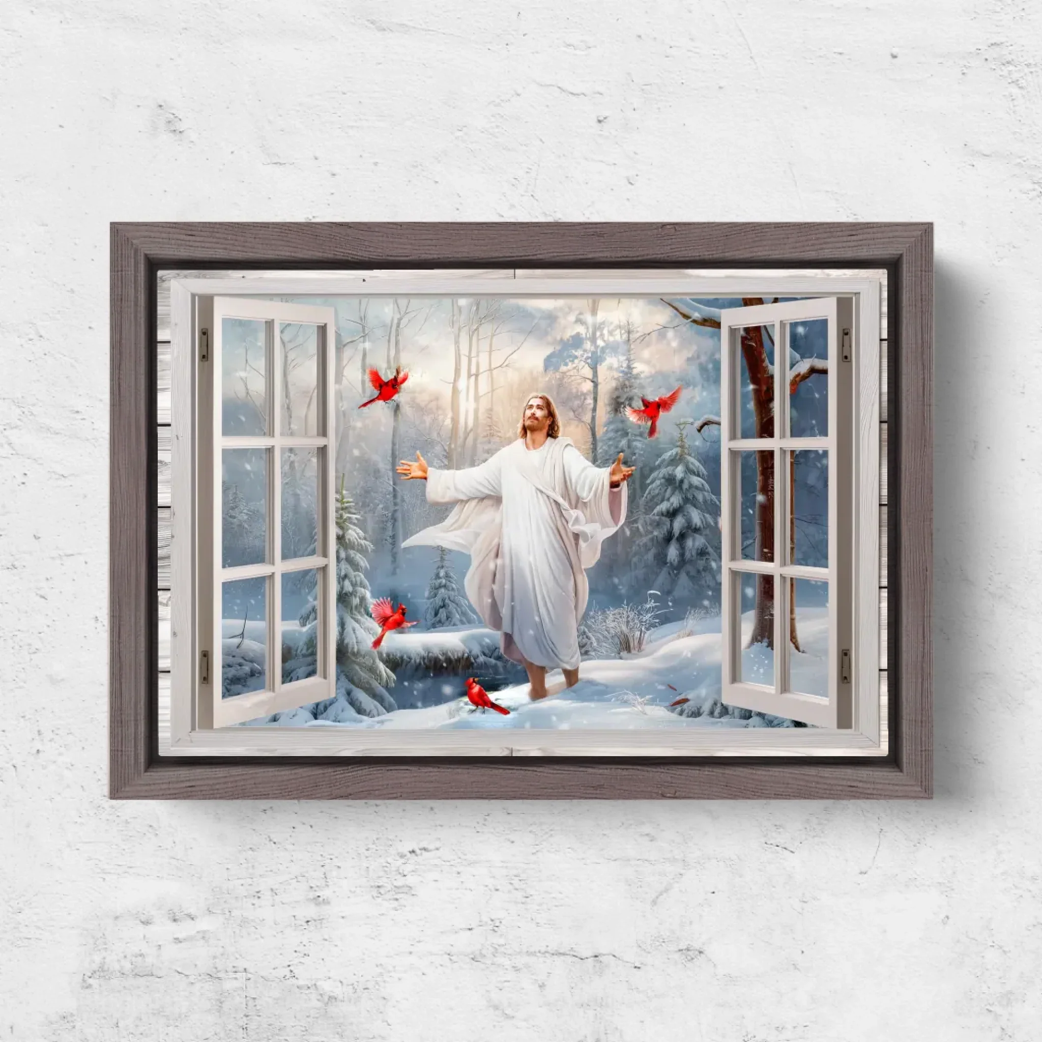 Premium Canvas "Jesus in the winter forest" - Image 6