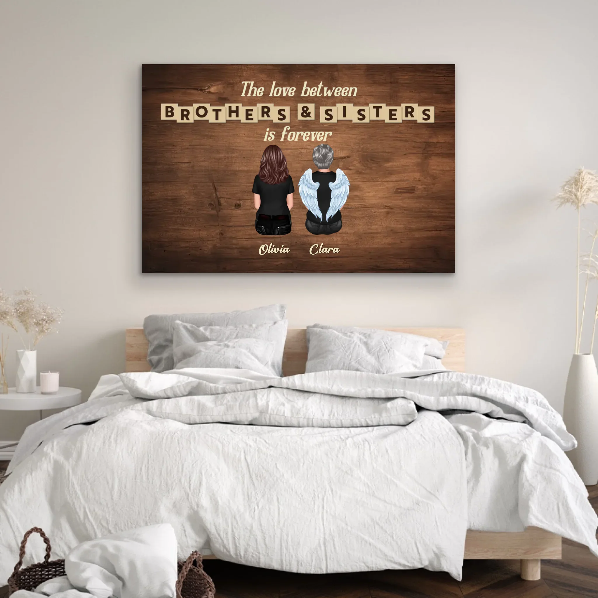 Personalized Canvas “Love between brothers & sisters is forever” - Image 3