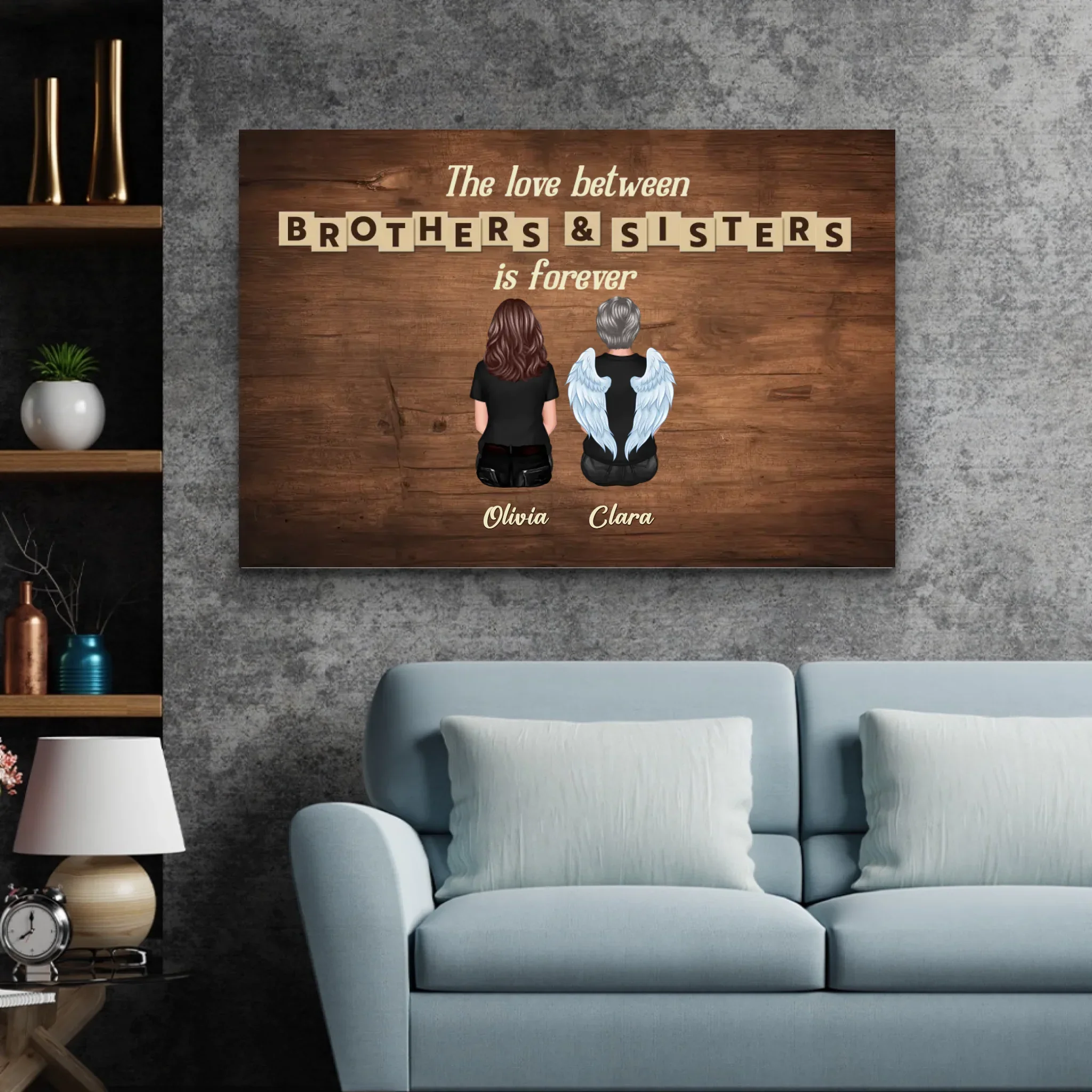 Personalized Canvas “Love between brothers & sisters is forever” - Image 4
