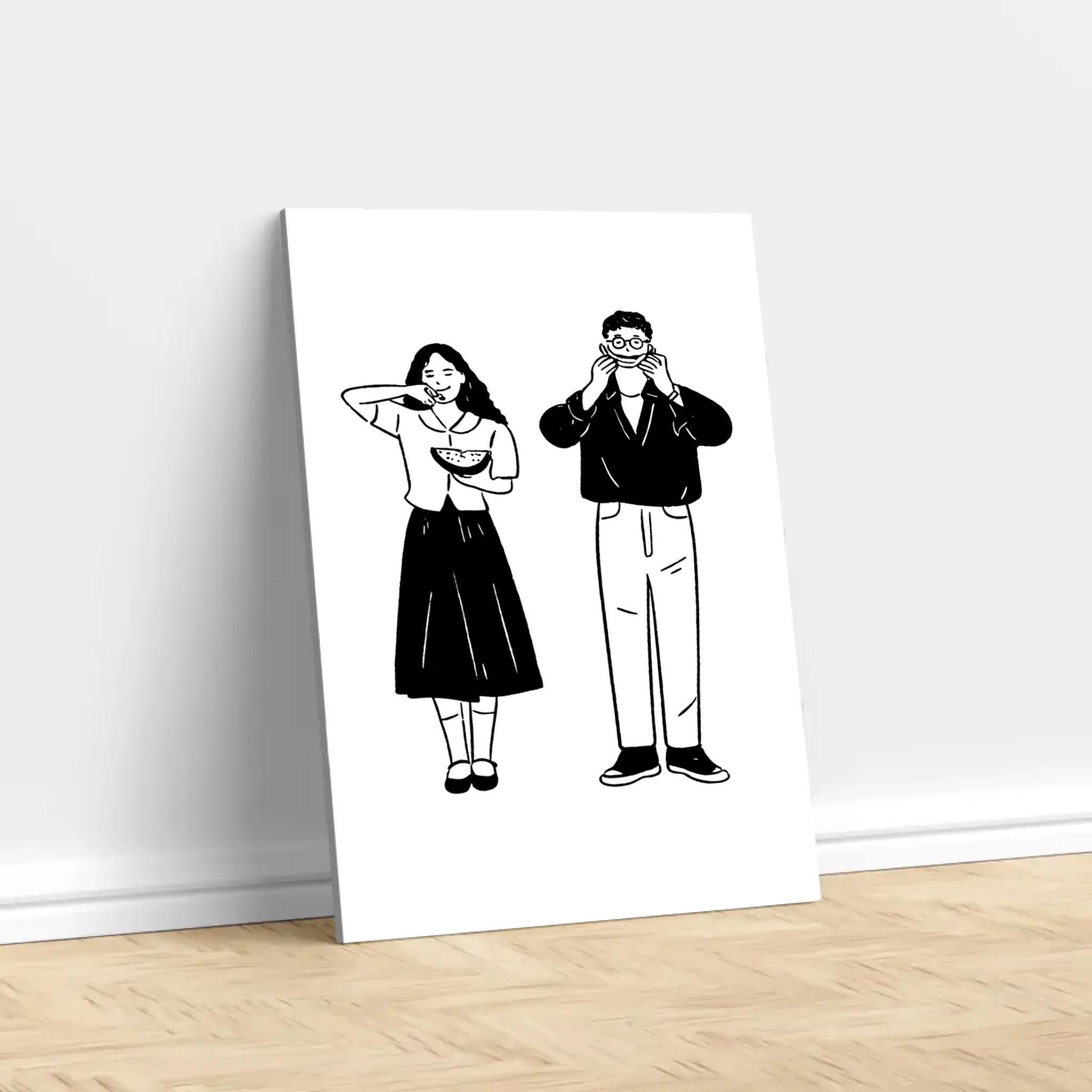 Personalized Canvas – Minimalist Line Art Portrait From Photo - Image 2