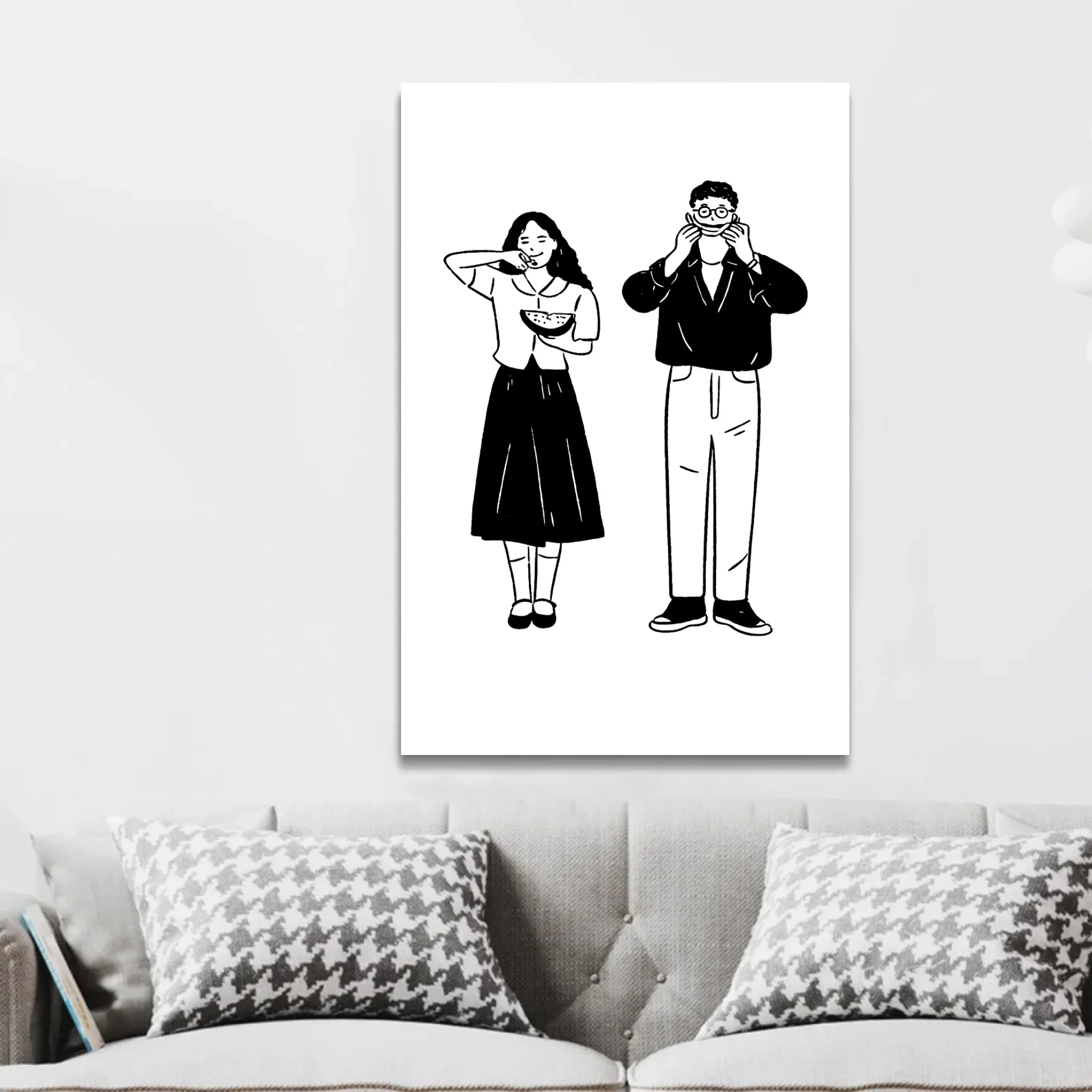 Personalized Canvas – Minimalist Line Art Portrait From Photo - Image 3