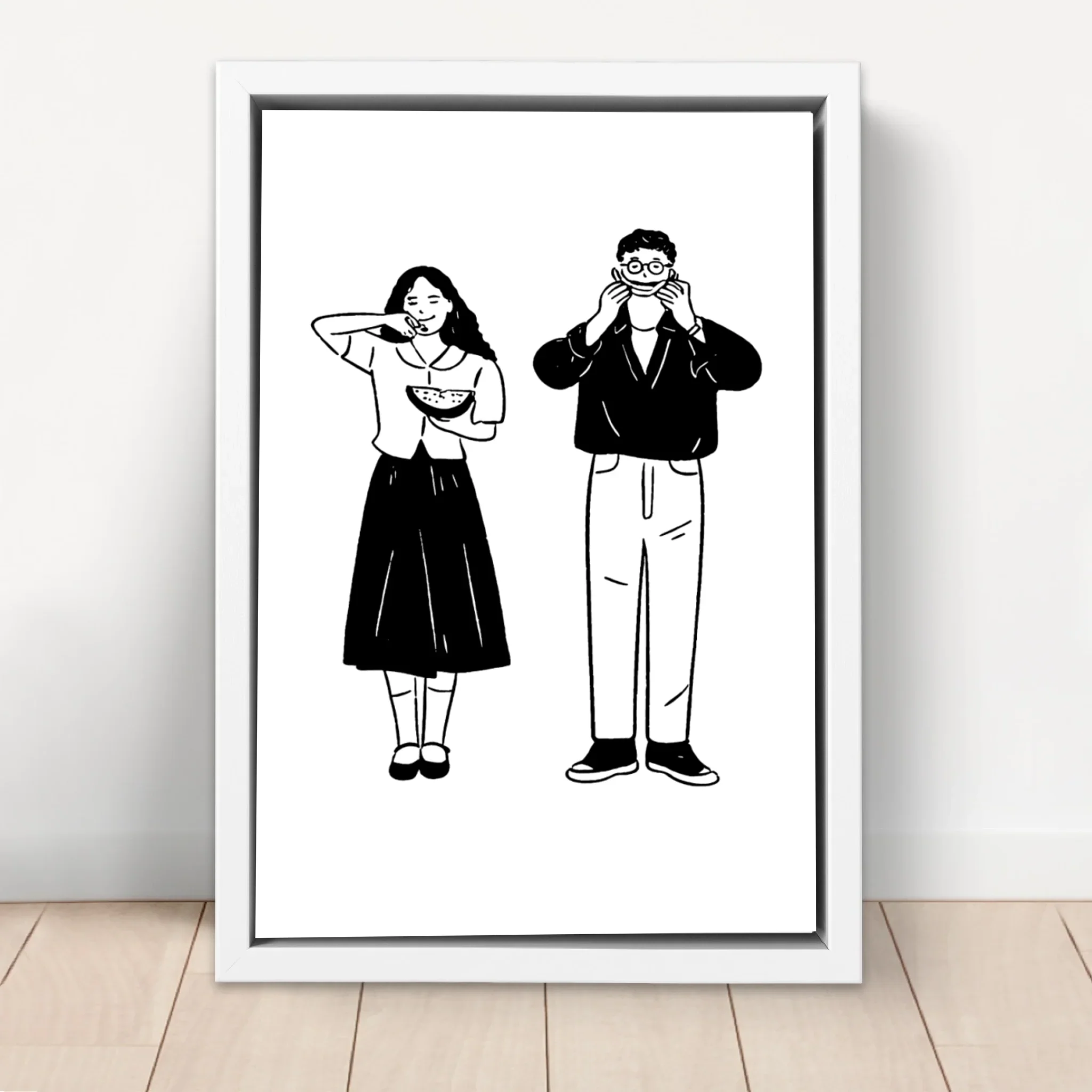 Personalized Canvas – Minimalist Line Art Portrait From Photo - Image 6
