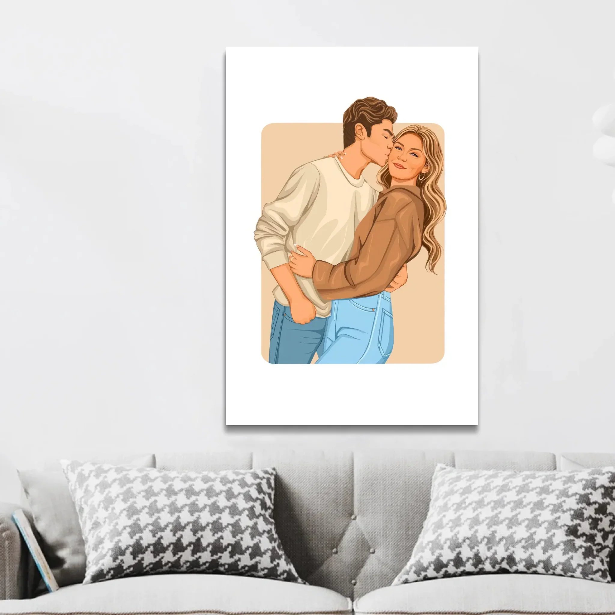 Personalized Canvas – Modern Romantic Illustration - Image 3