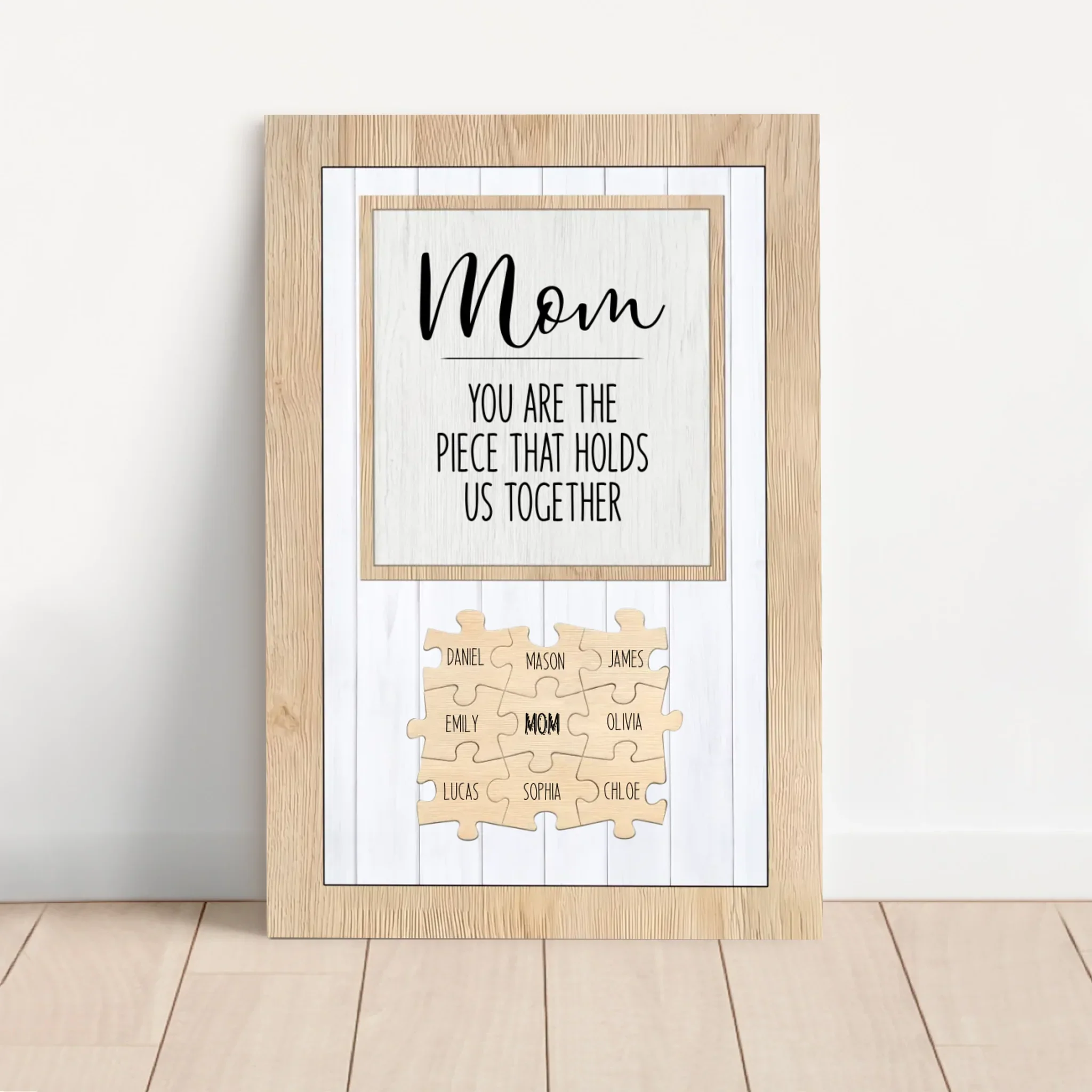 Personalized Canvas – Mom You Are the Piece that Holds Us Together