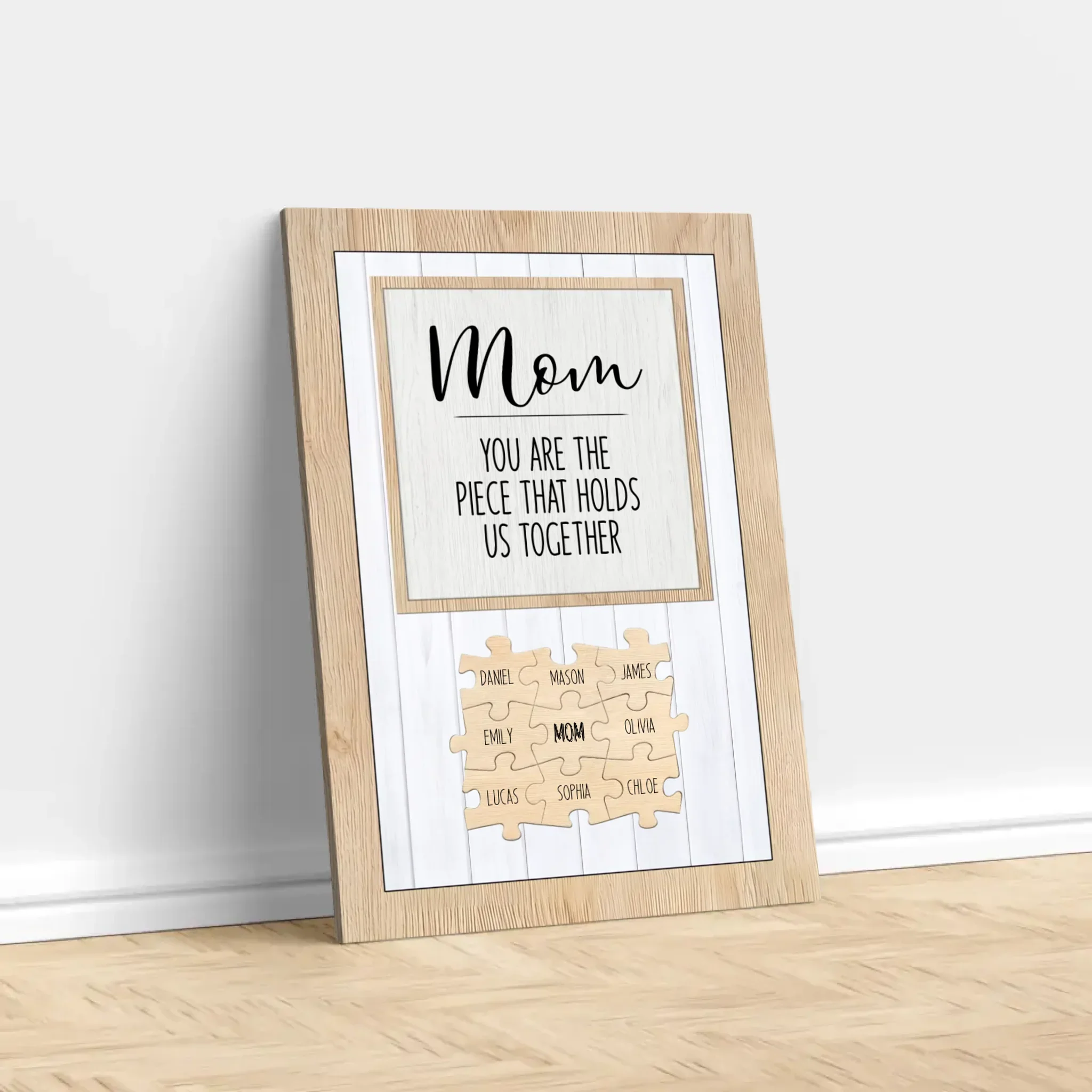 Personalized Canvas – Mom You Are the Piece that Holds Us Together - Image 2