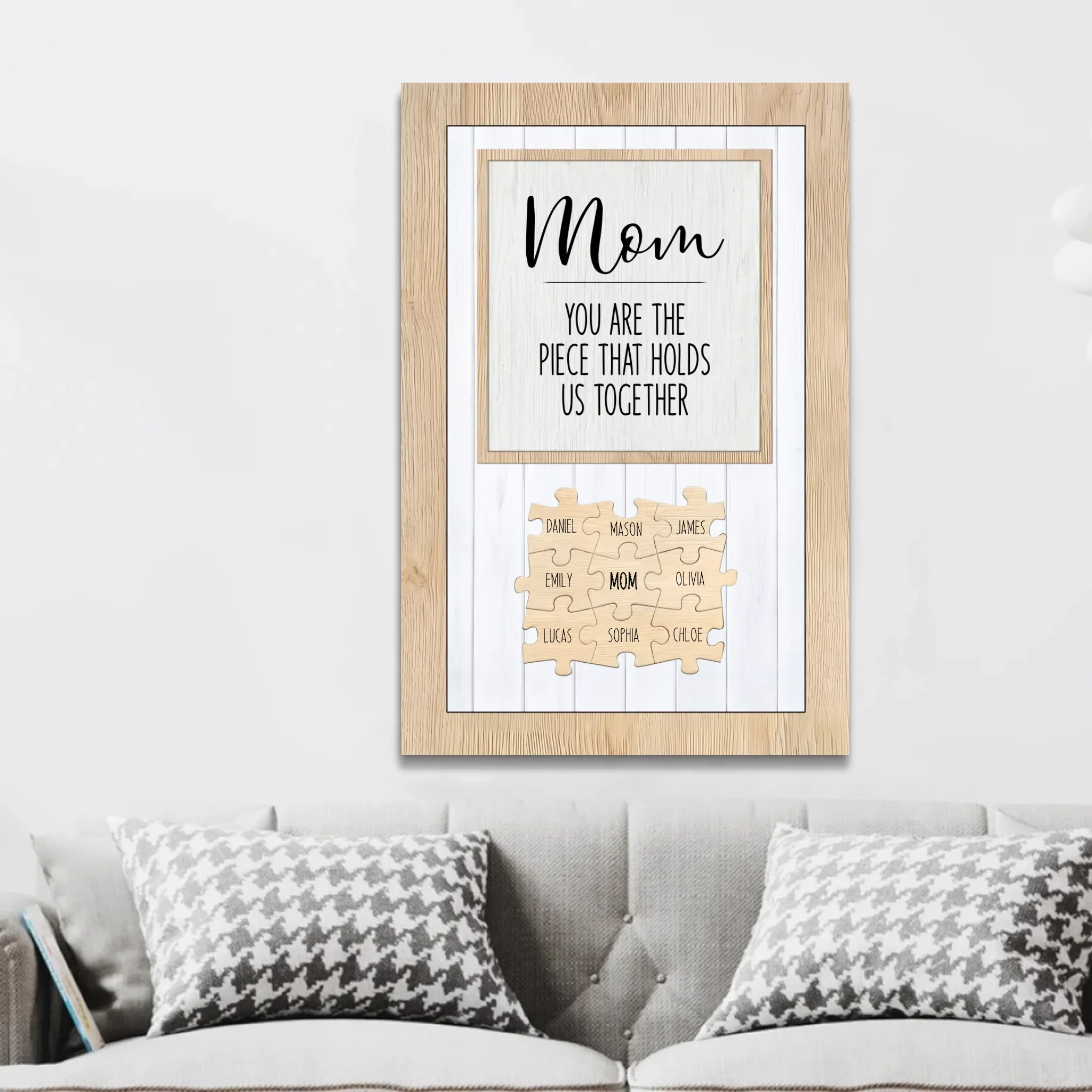 Personalized Canvas – Mom You Are the Piece that Holds Us Together - Image 3