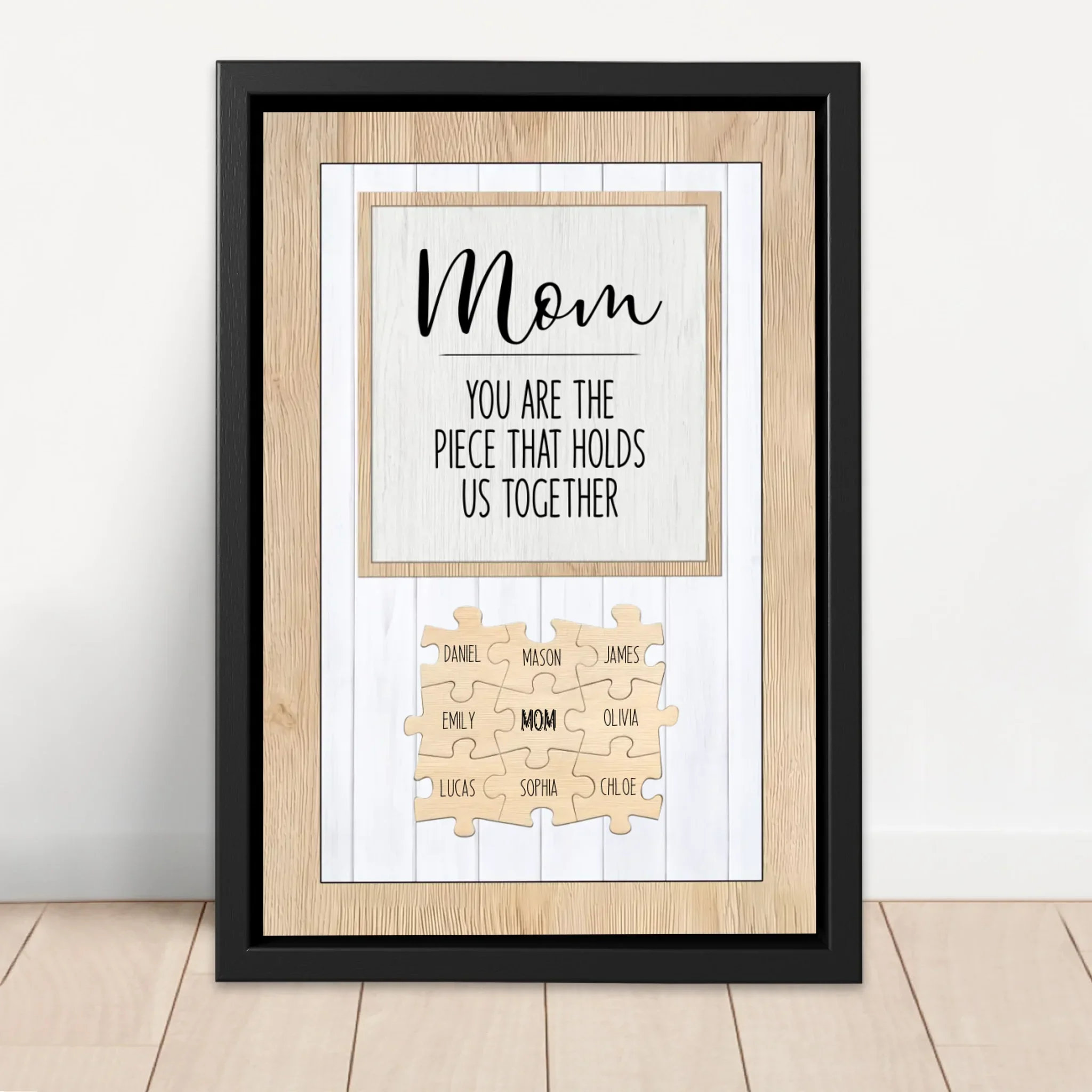 Personalized Canvas – Mom You Are the Piece that Holds Us Together - Image 4