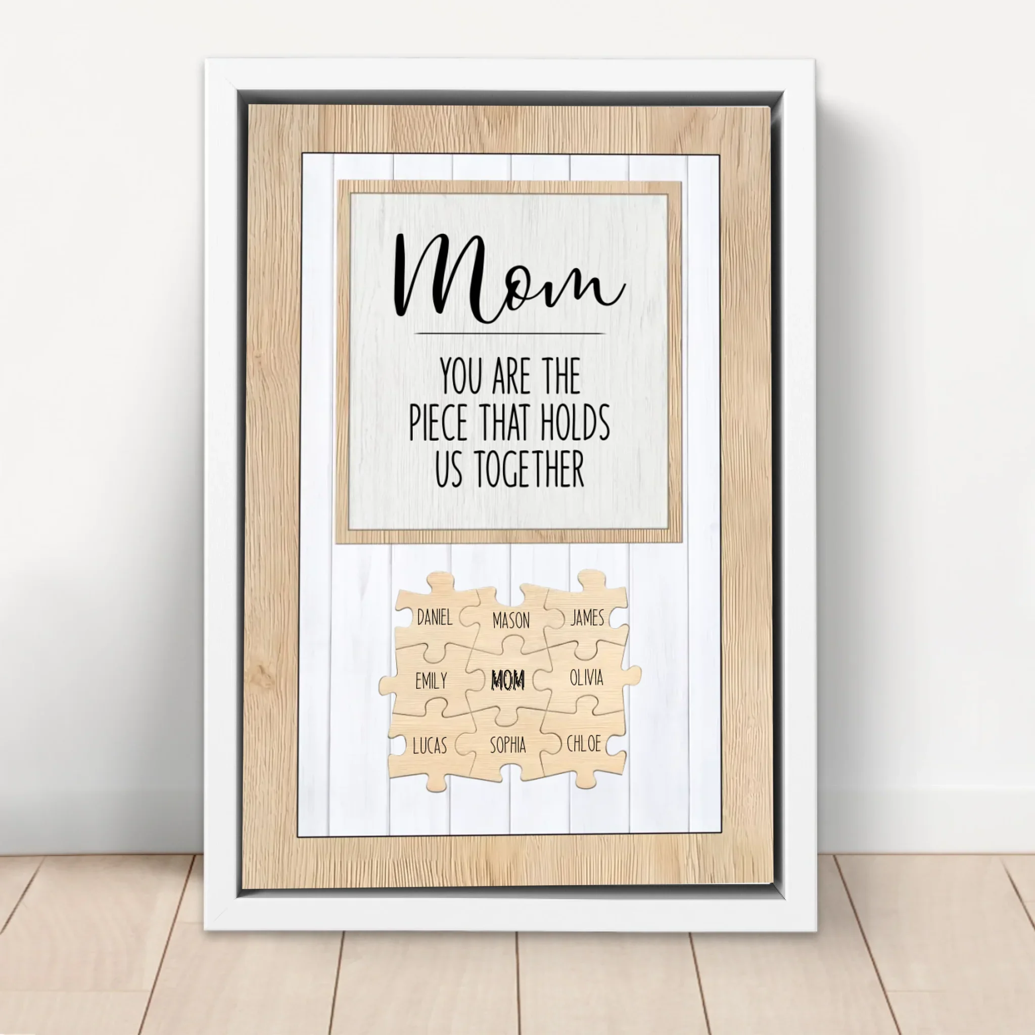 Personalized Canvas – Mom You Are the Piece that Holds Us Together - Image 6