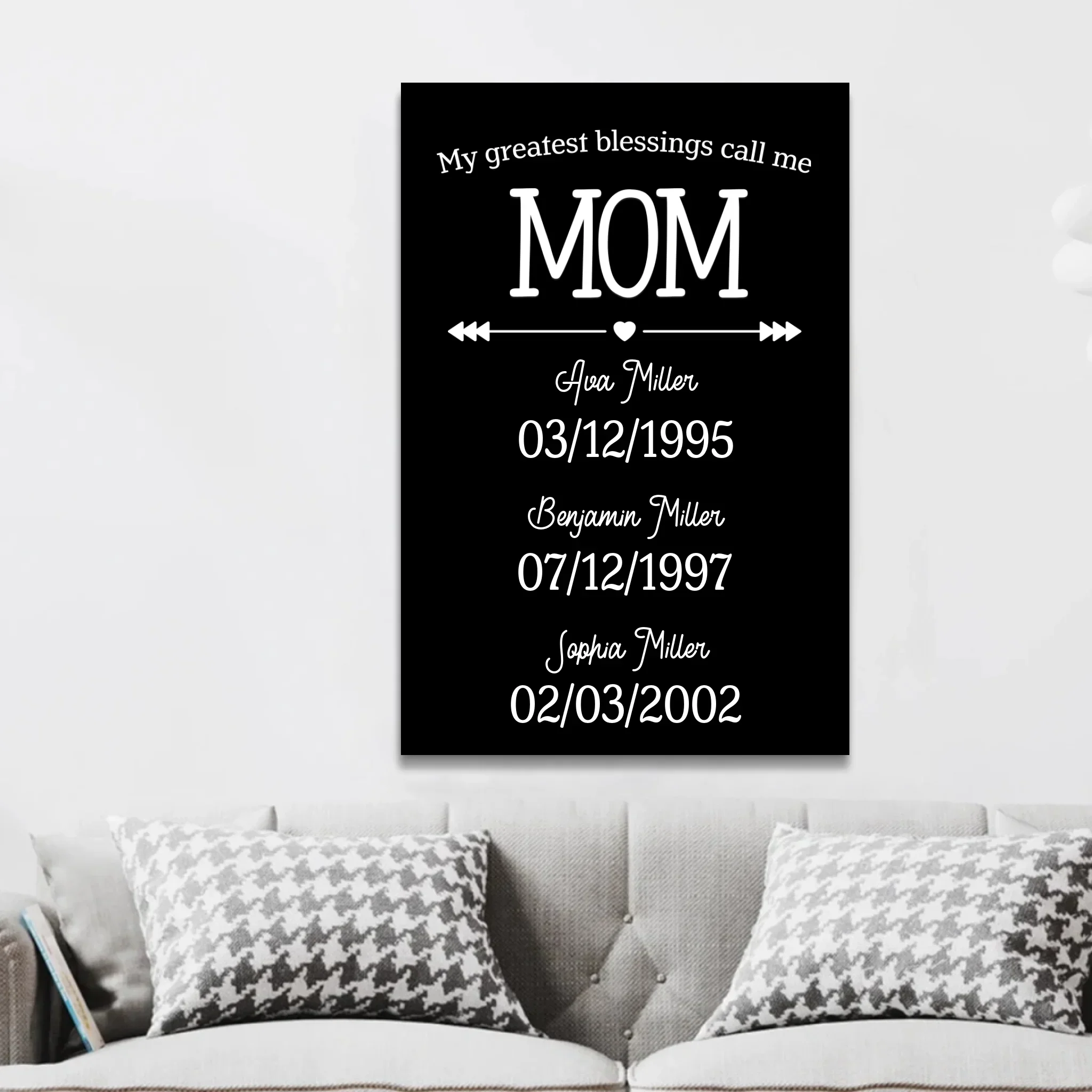 Personalized Canvas – Mom's Greatest Blessings - Image 3