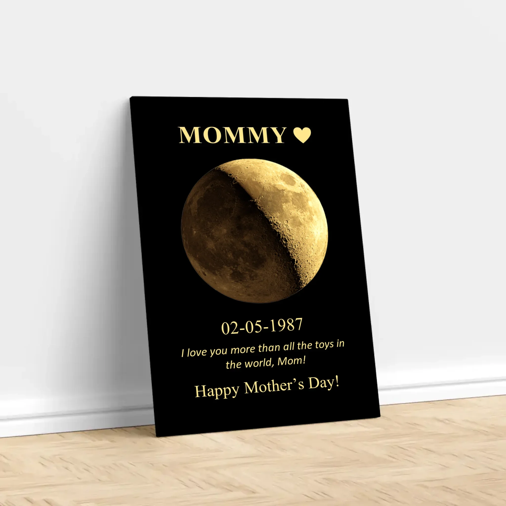 Personalized Canvas "Moon Phase For Mom And Dad" - Image 2