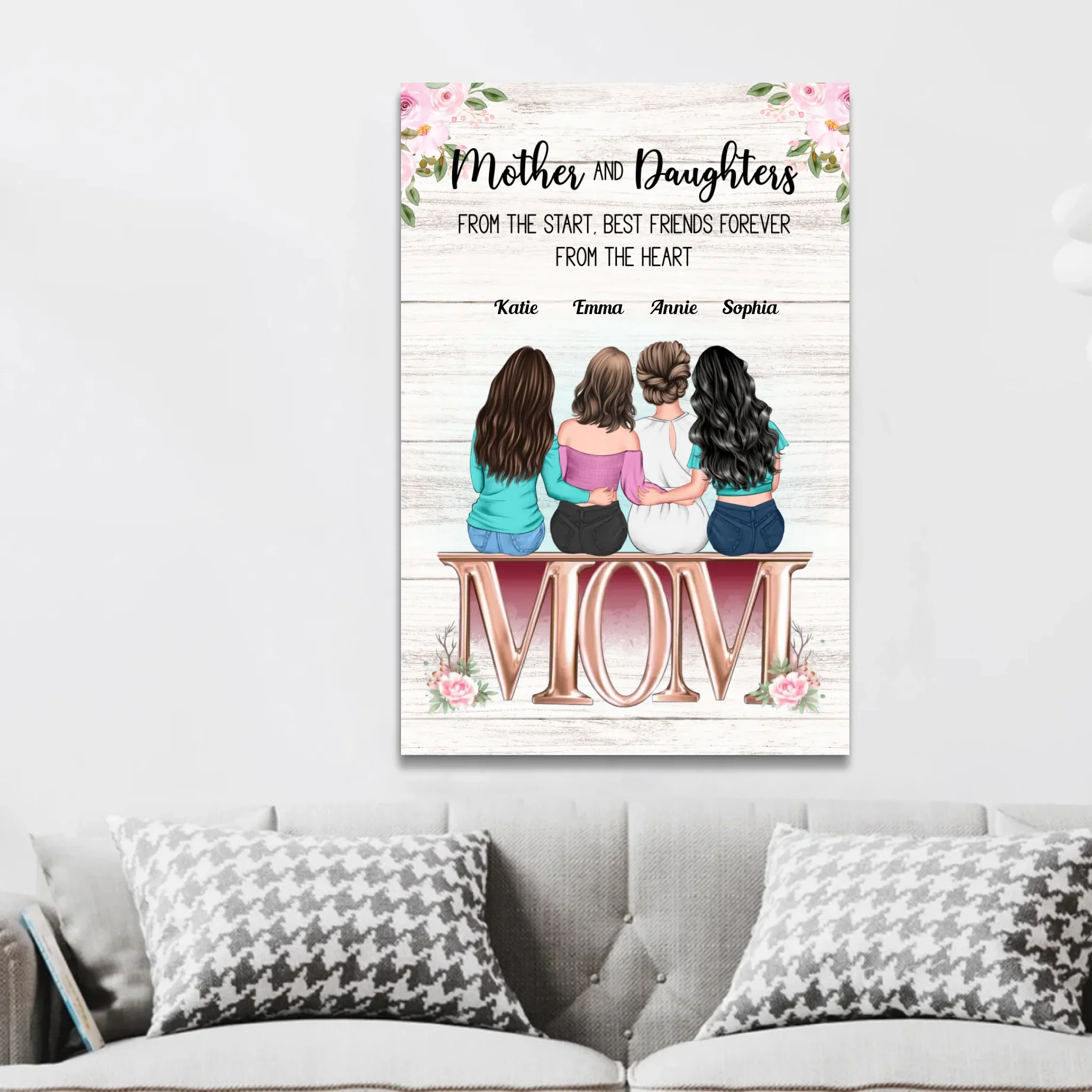 Personalized Canvas "Mother and Daughter" - Image 3