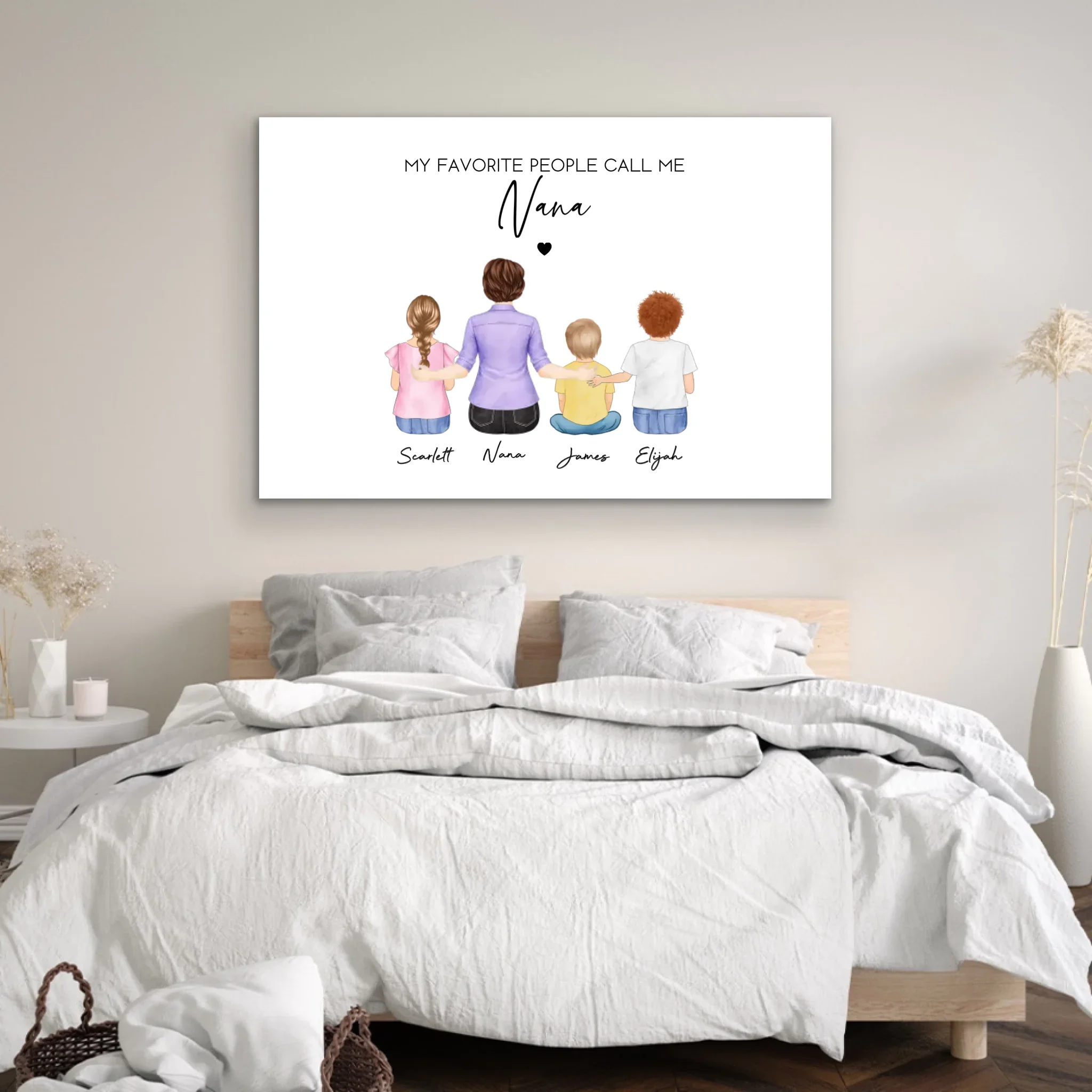 Personalized Canvas – My Favorite People Call Me Grandma - Image 3