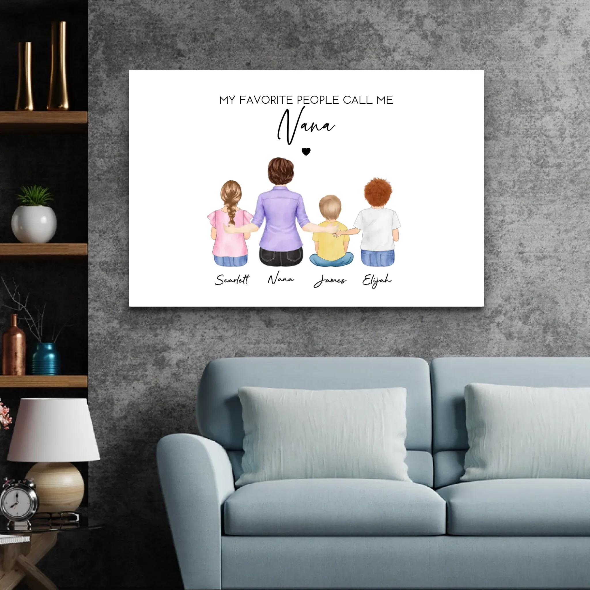 Personalized Canvas – My Favorite People Call Me Grandma - Image 4