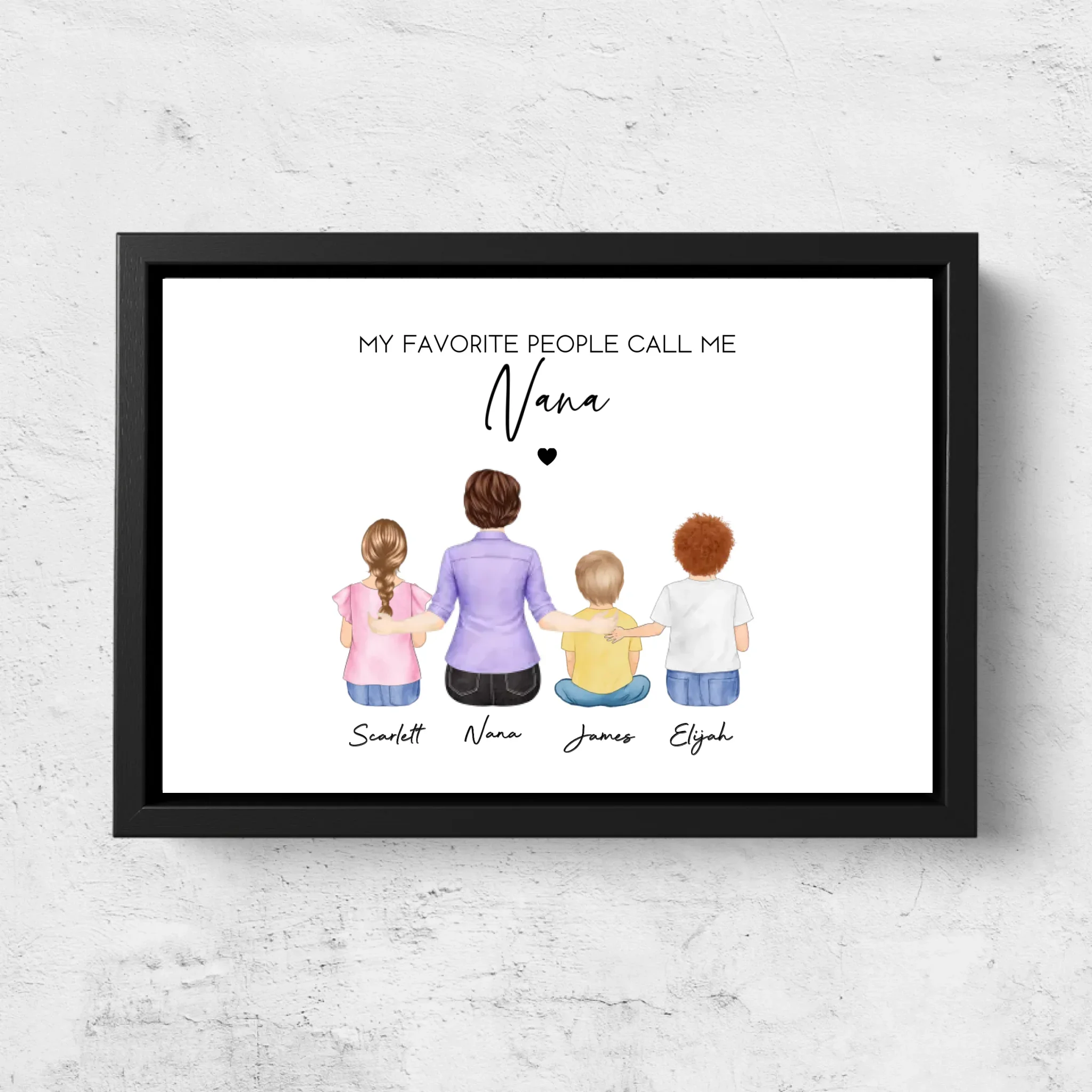 Personalized Canvas – My Favorite People Call Me Grandma - Image 5