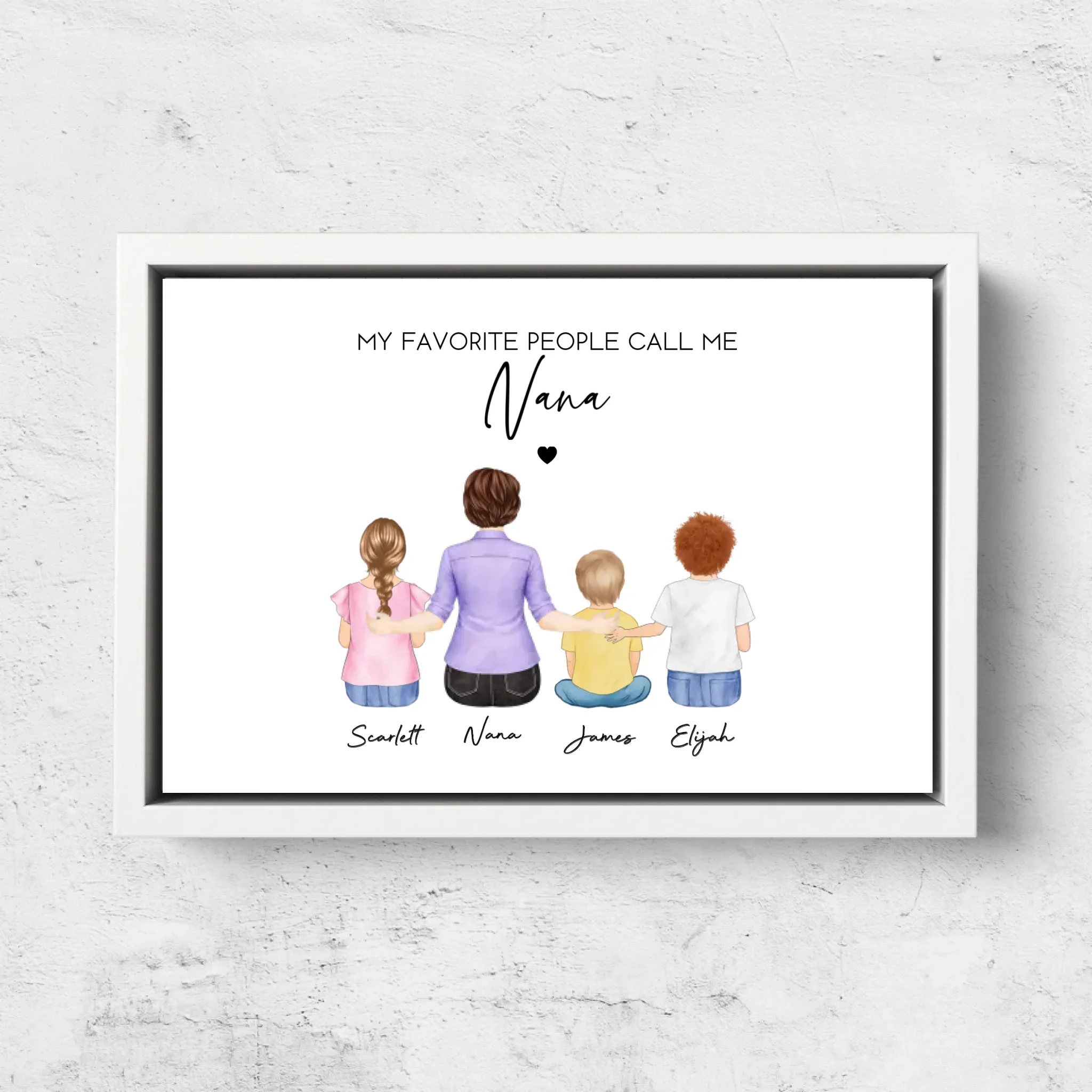 Personalized Canvas – My Favorite People Call Me Grandma - Image 7