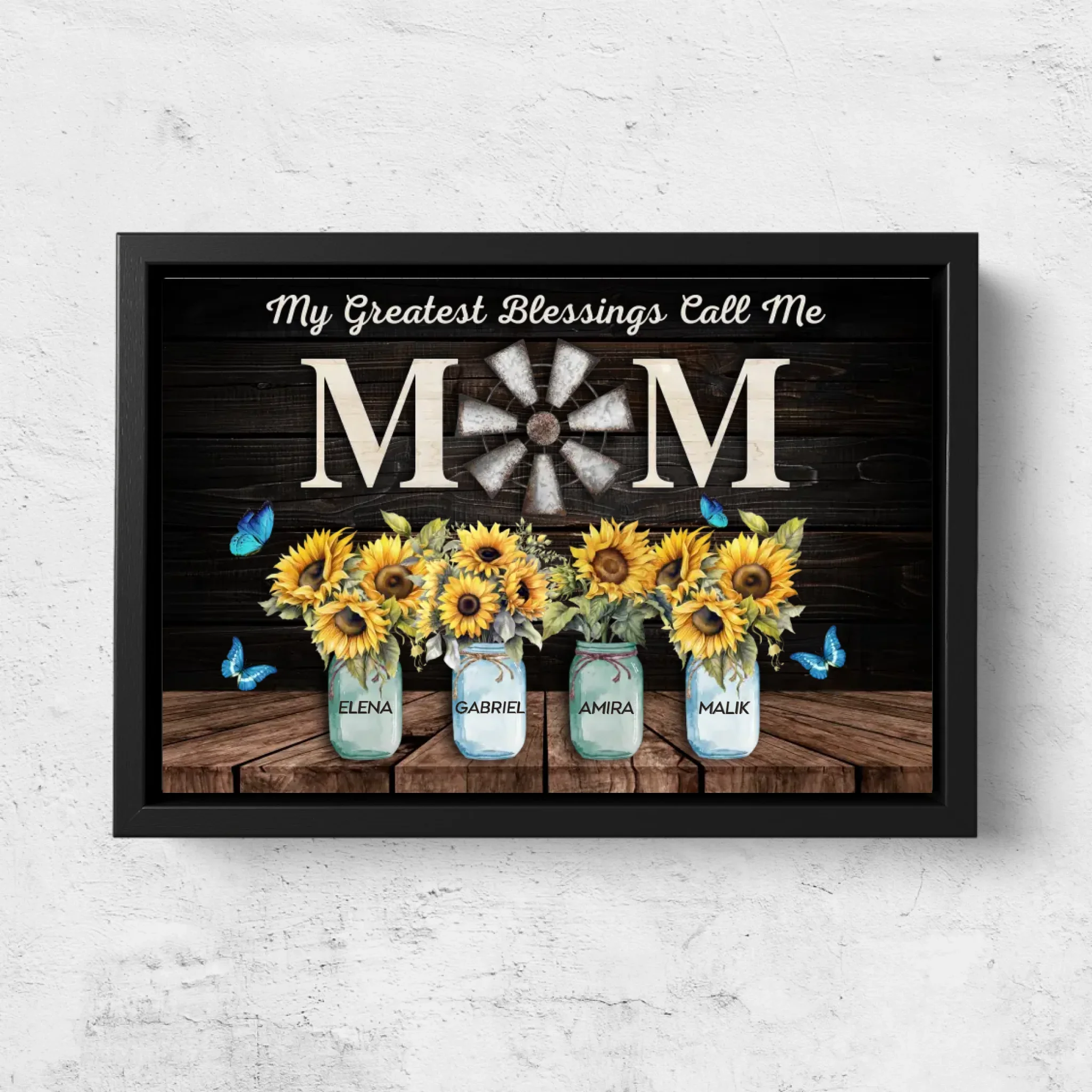 Personalized Canvas "My greatest blessings call me mom" - Image 5