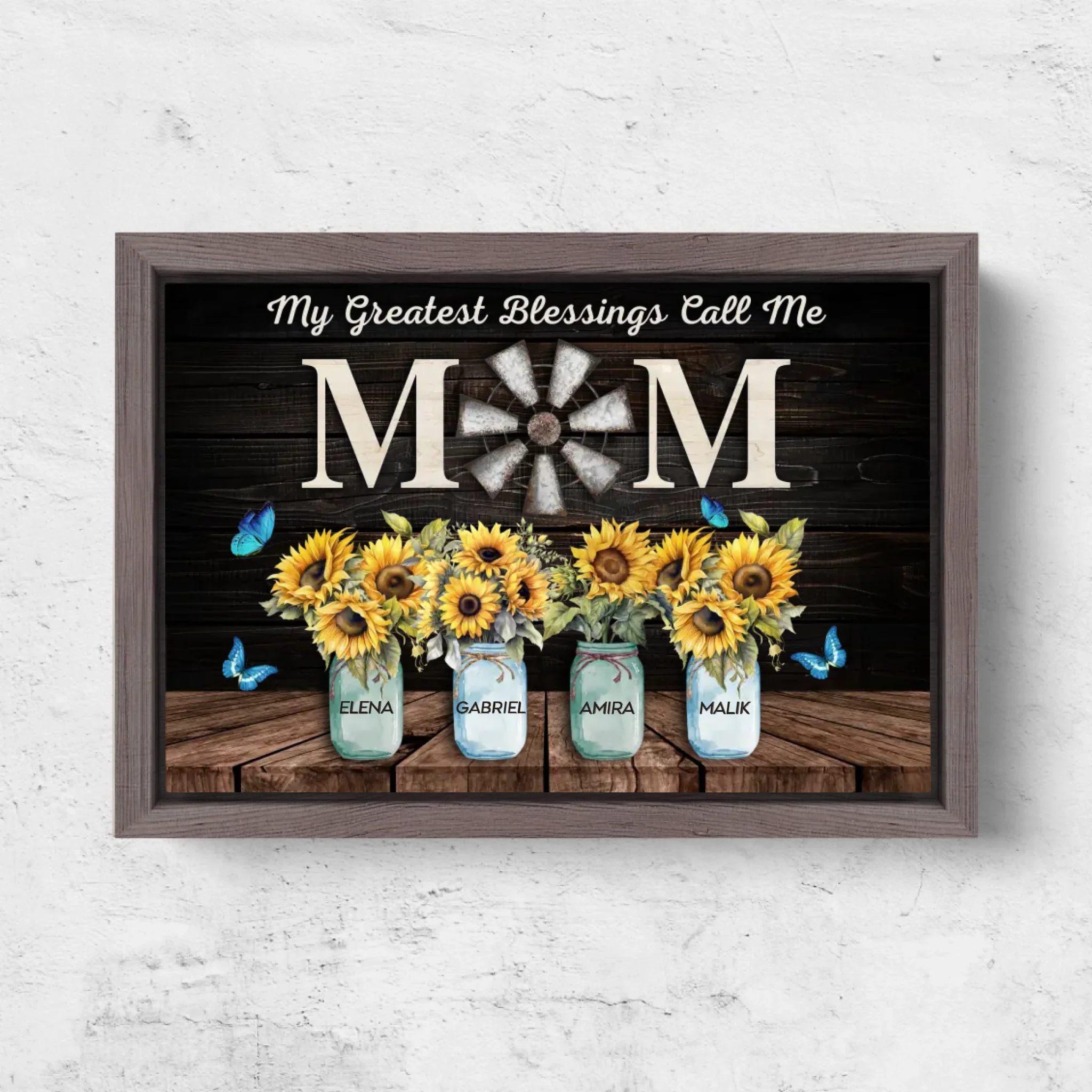 Personalized Canvas "My greatest blessings call me mom" - Image 6
