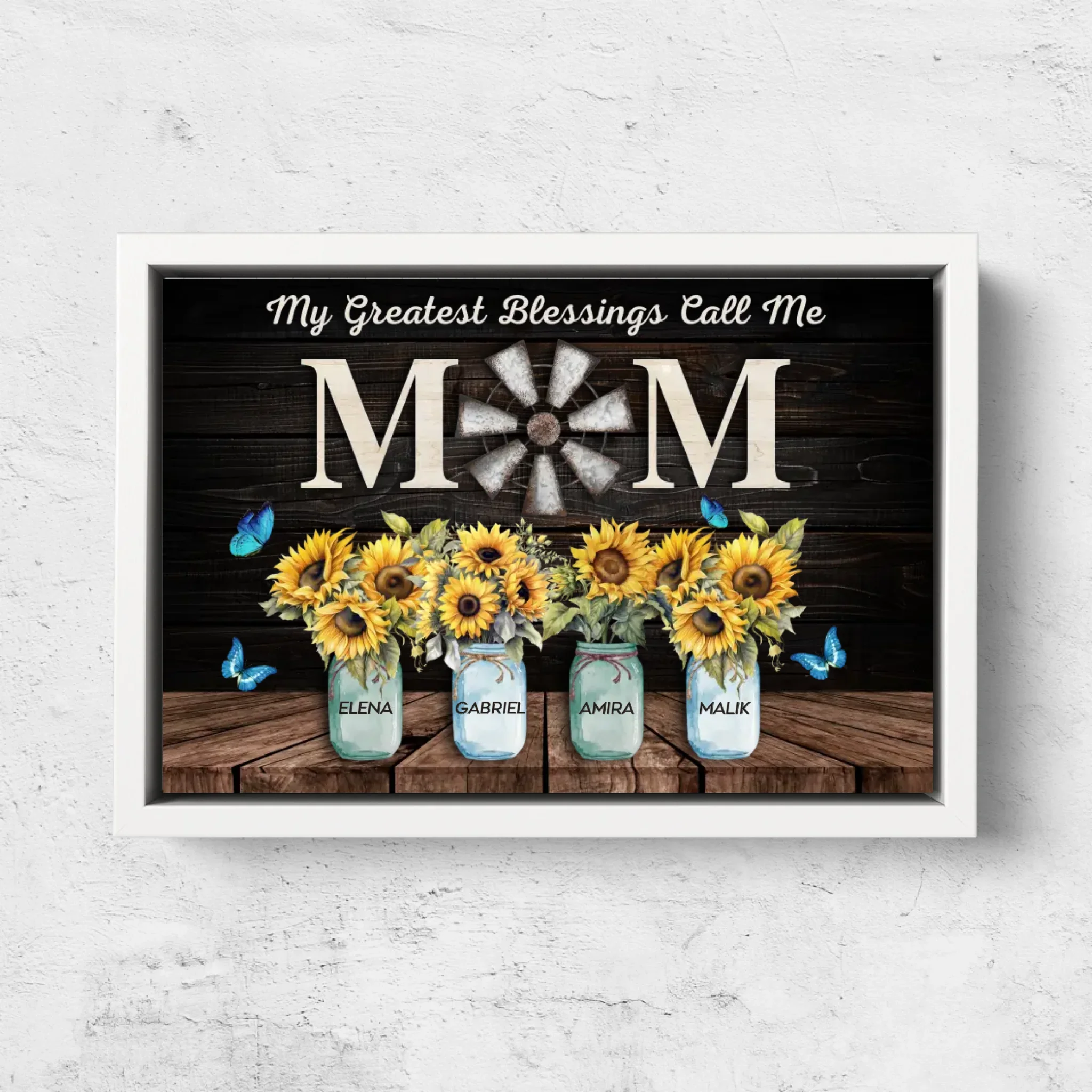 Personalized Canvas "My greatest blessings call me mom" - Image 7