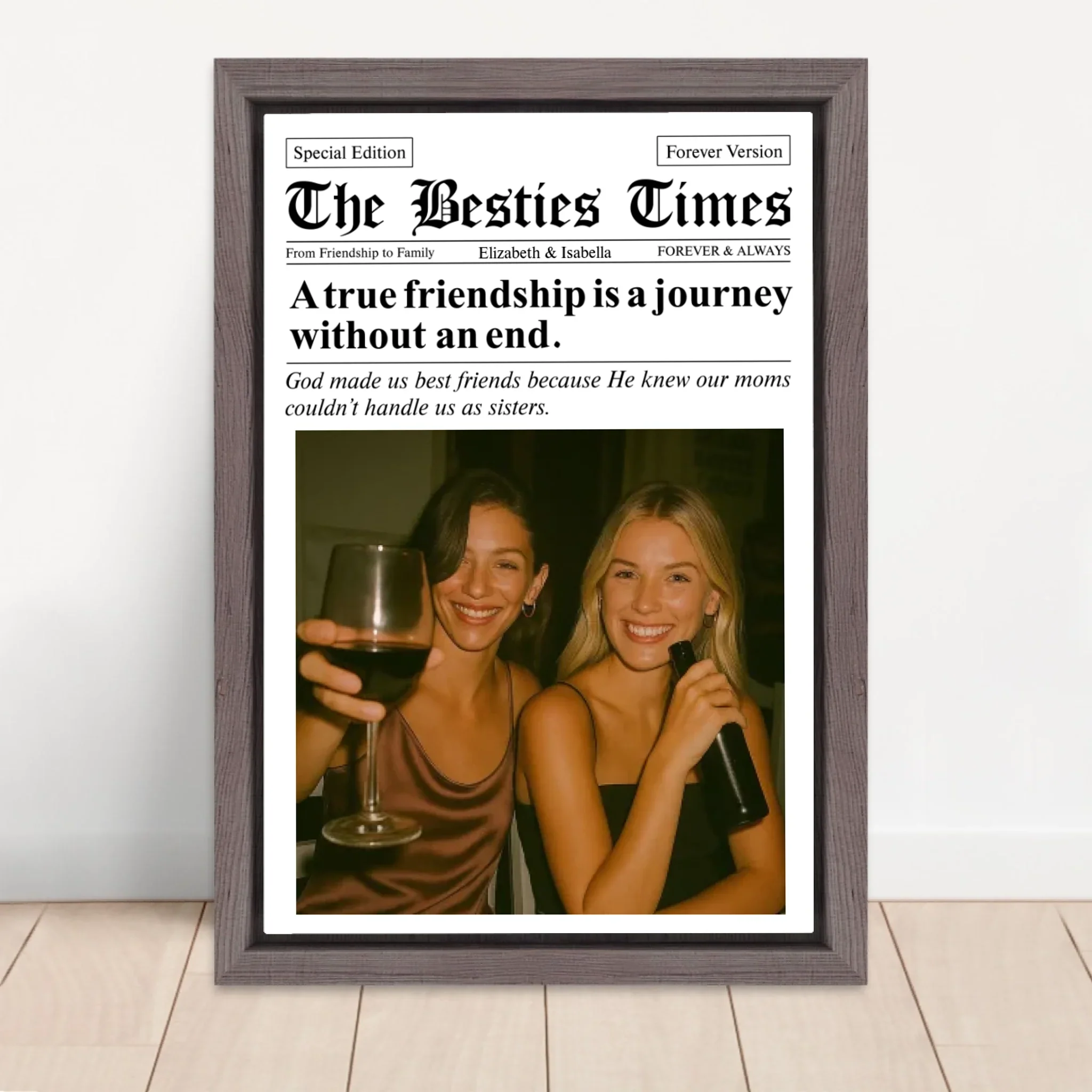 Personalized Canvas – Newspaper The BFF Times - Image 5