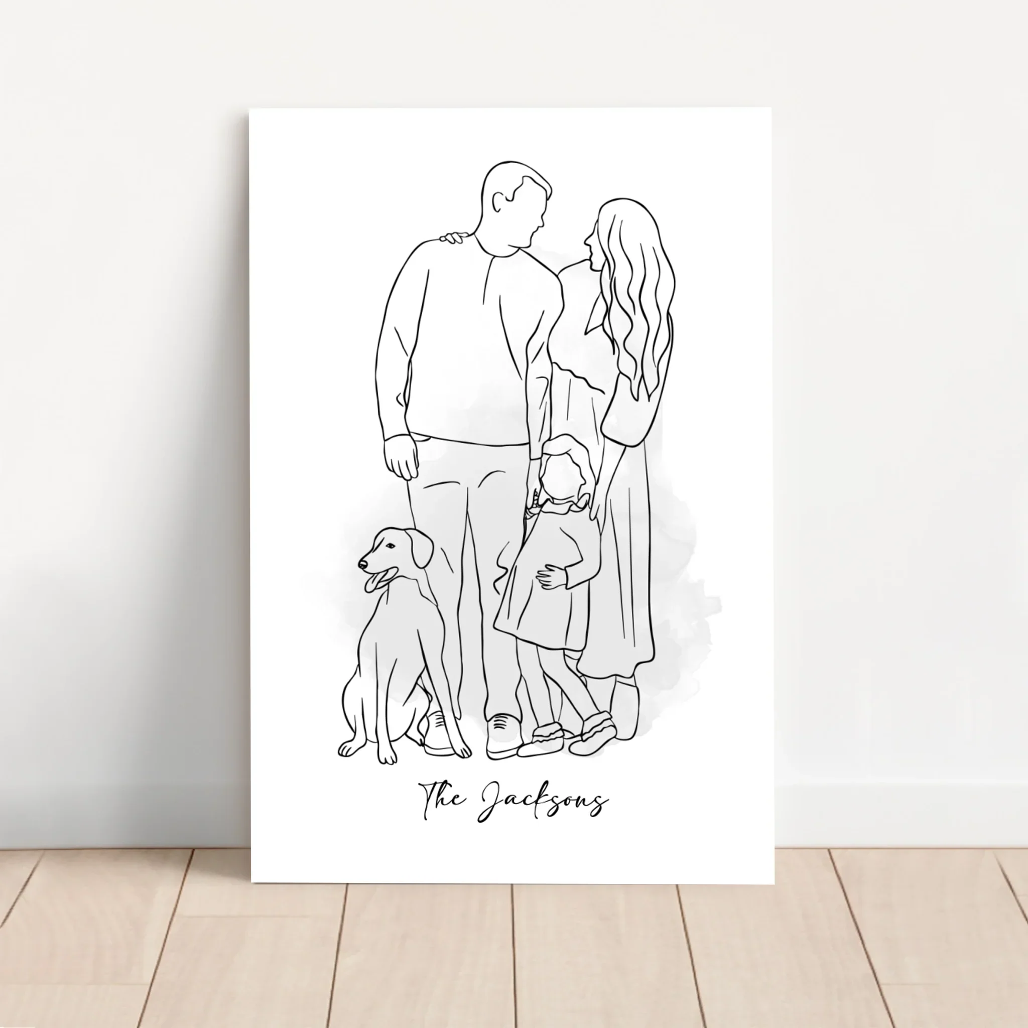 Personalized Canvas – One Line Drawing
