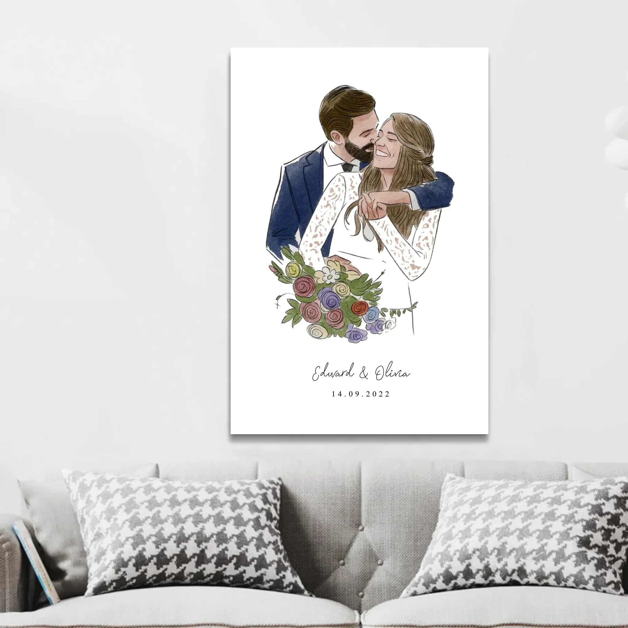 Personalized Canvas – Photo In Water Color Style - Image 3
