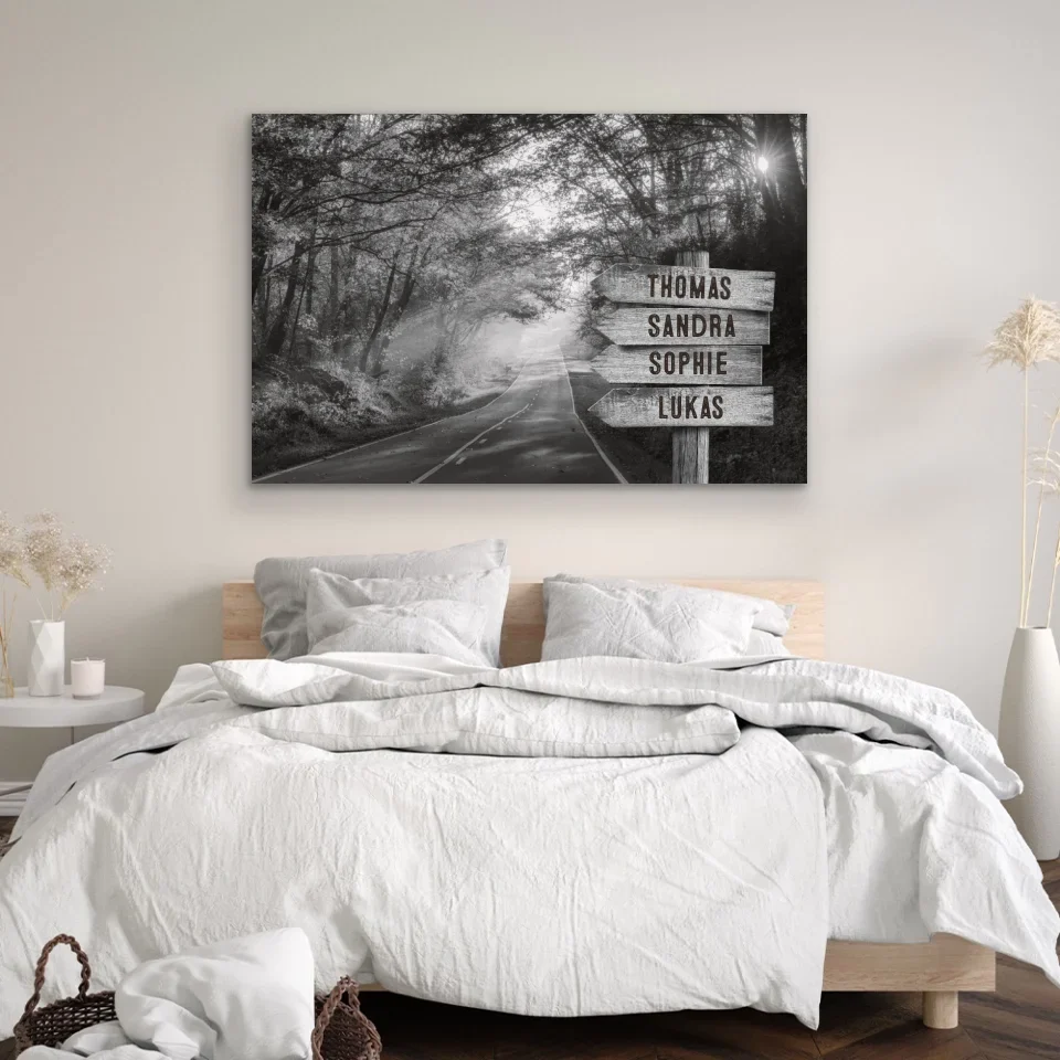 Personalized canvas “Signpost on the forest path” - Image 3