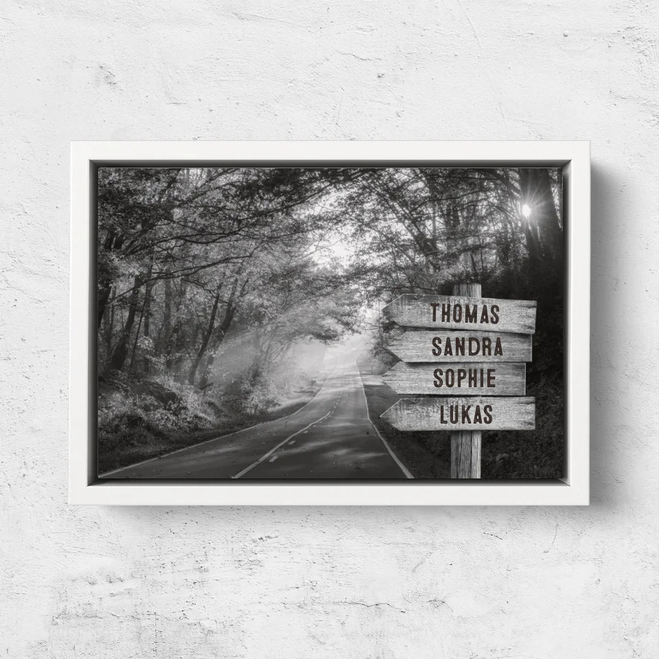 Personalized canvas “Signpost on the forest path” - Image 7