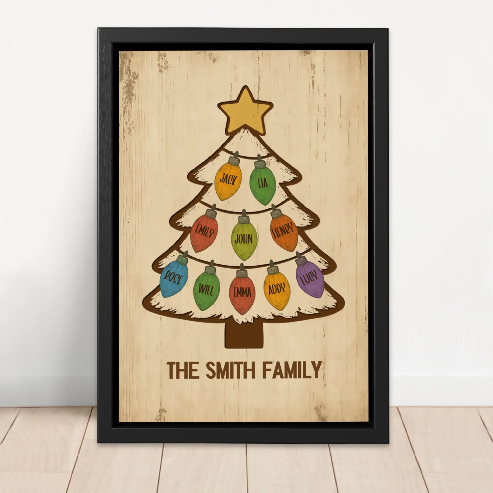 Personalized Canvas – Sparkle Name Christmas Tree - Image 4