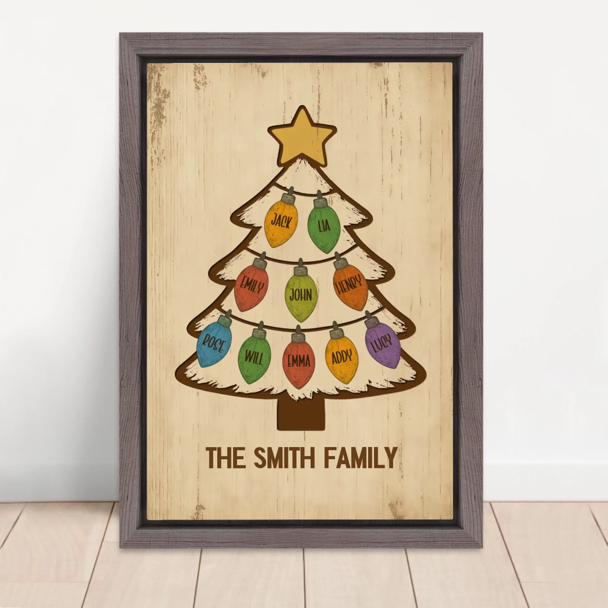 Personalized Canvas – Sparkle Name Christmas Tree - Image 5