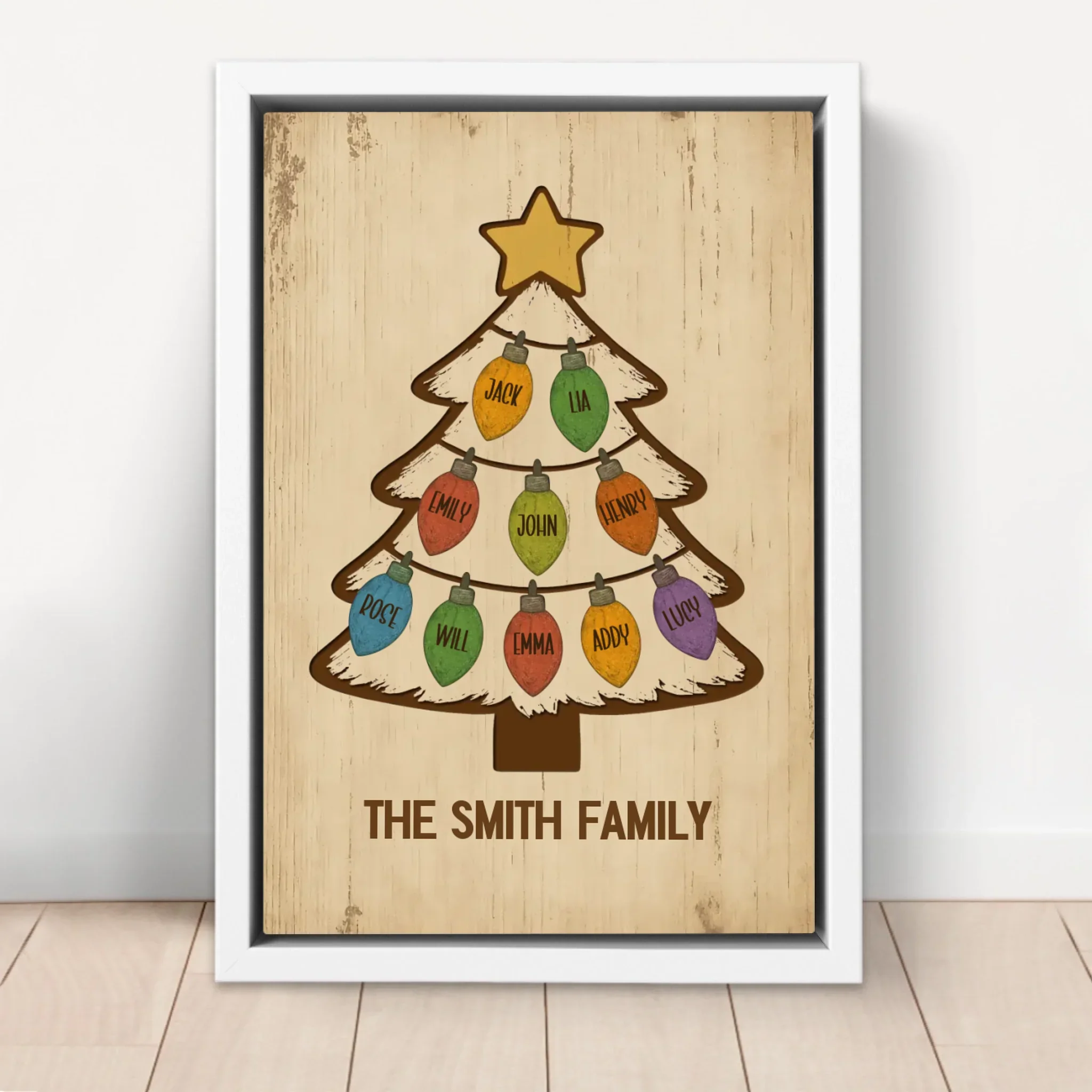 Personalized Canvas – Sparkle Name Christmas Tree - Image 6