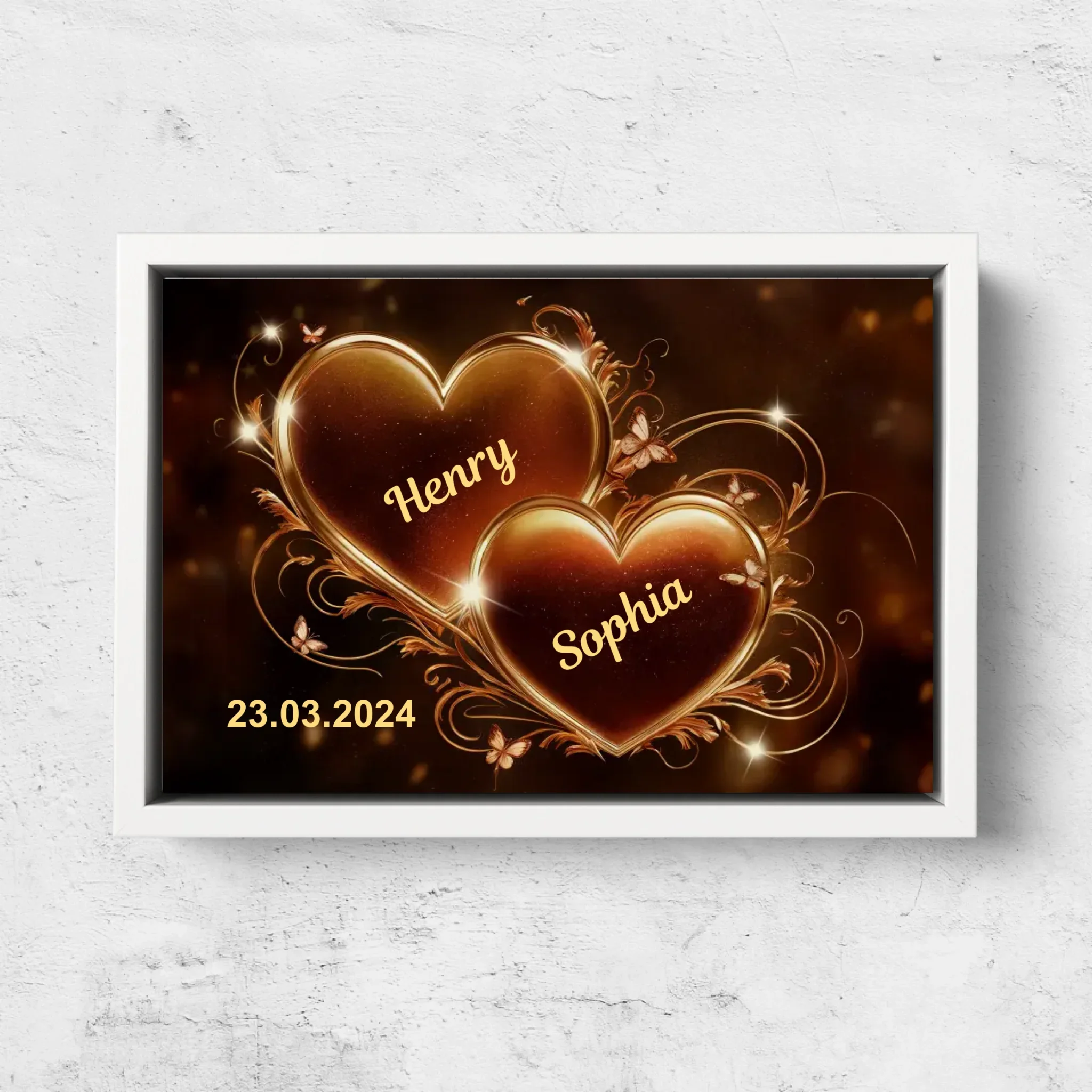 Personalized canvas “Sparkling hearts” - Image 7