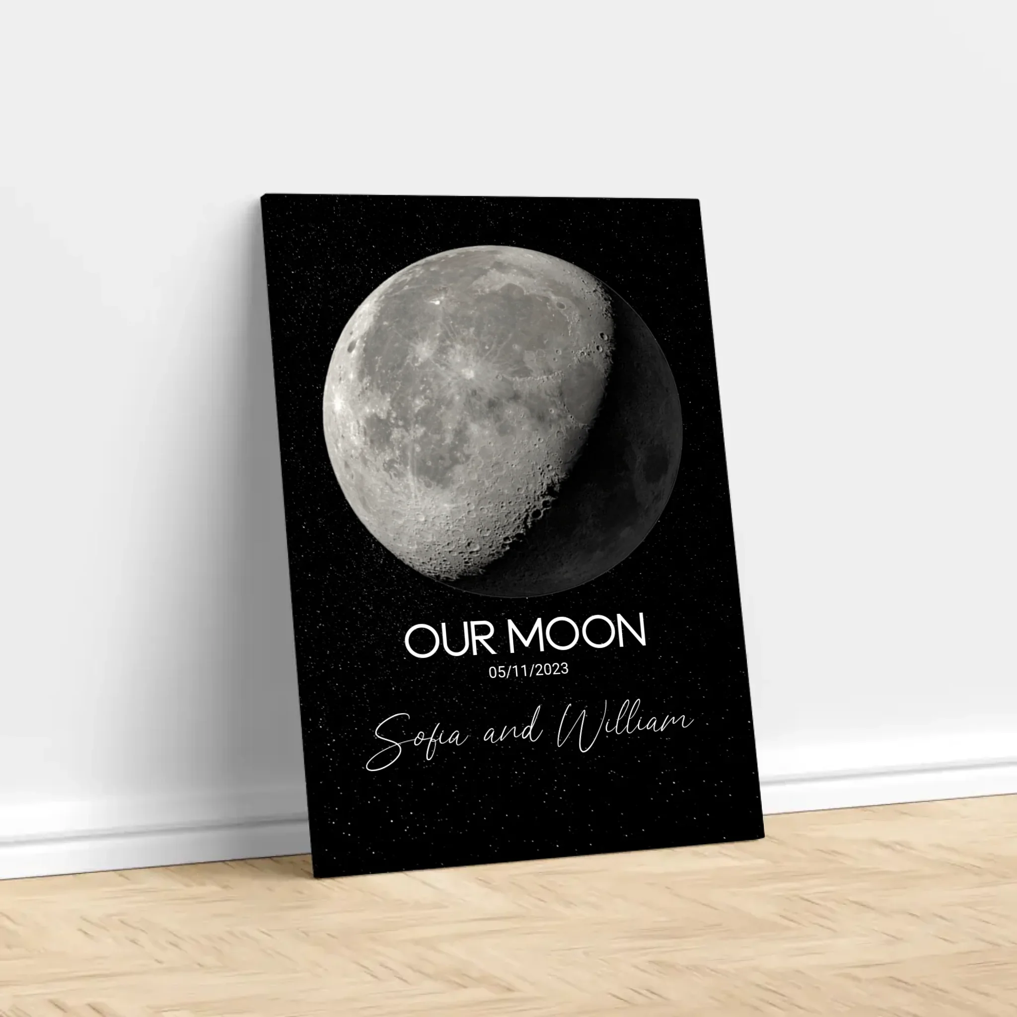 Personalized Canvas "Special Occasion Moon Phase" - Image 2