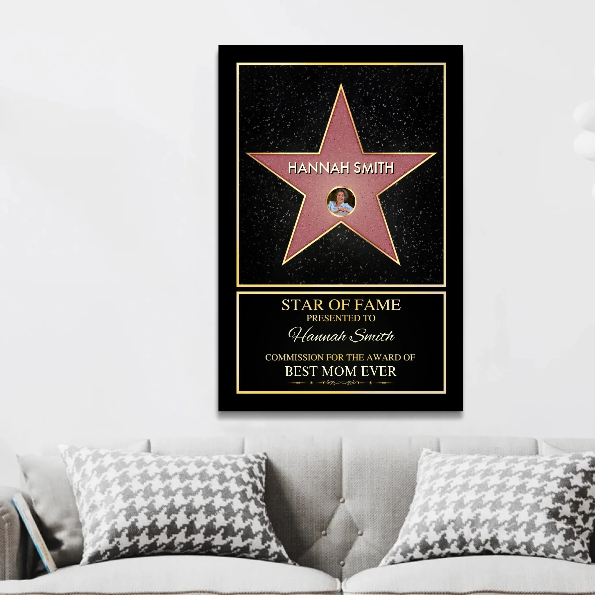 Personalized Canvas "Star of Fame - with custom photo" - Image 3