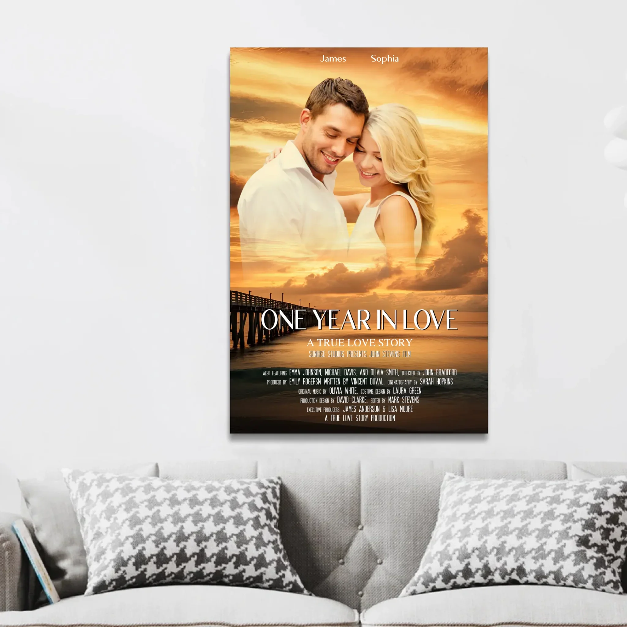 Personalized Canvas "Sunset Movie Cover" - Image 3