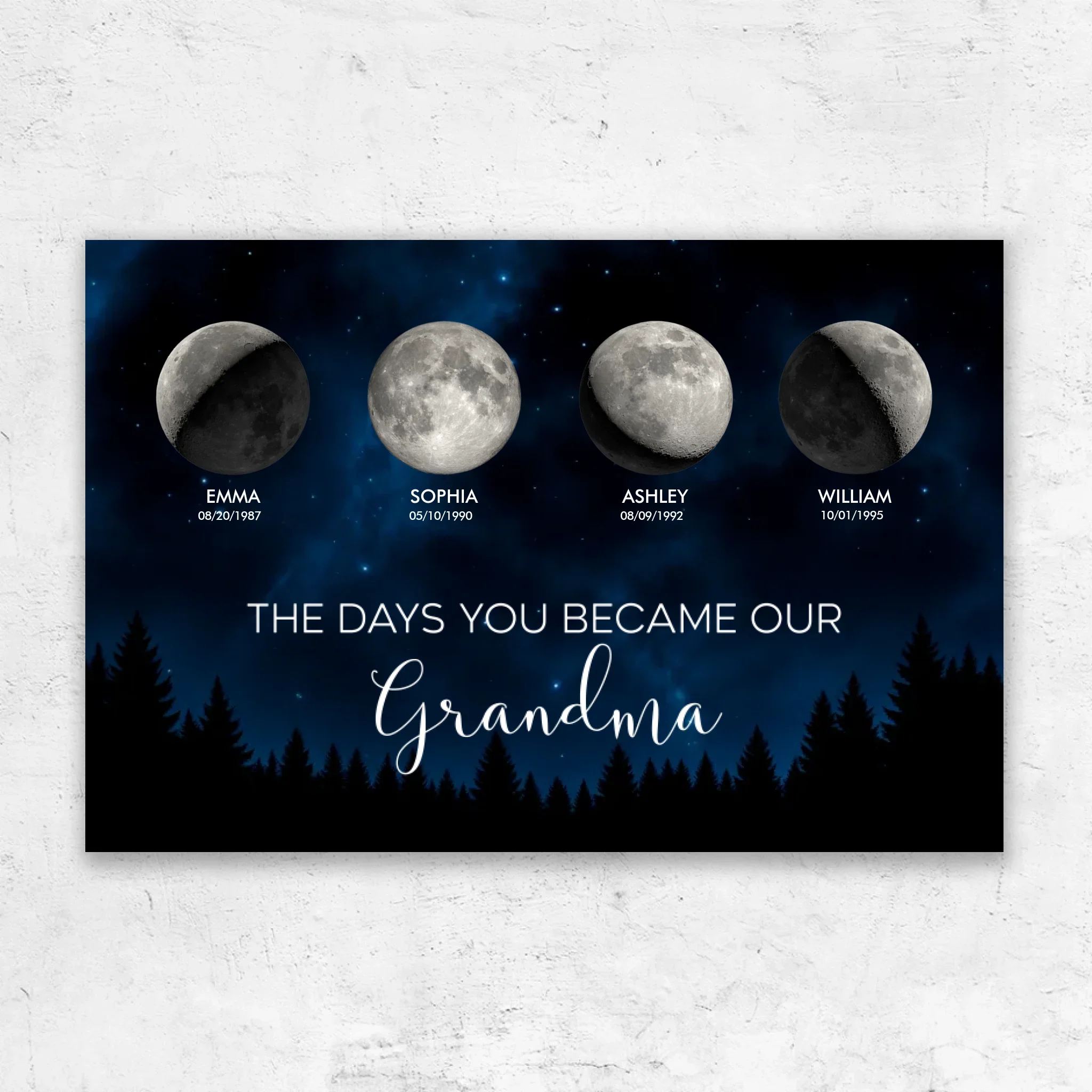 Personalized Canvas – The Days You Became Our Grandma