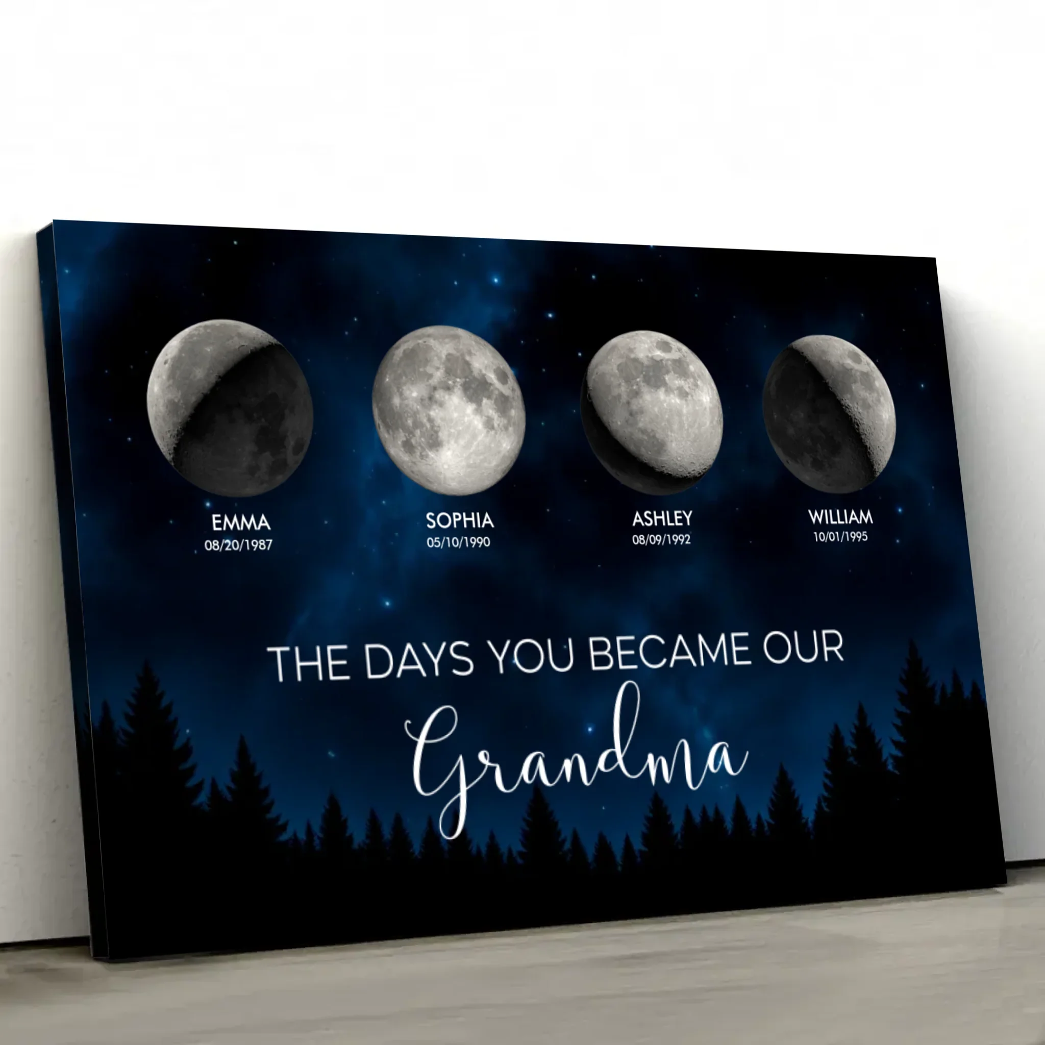 Personalized Canvas – The Days You Became Our Grandma - Image 2