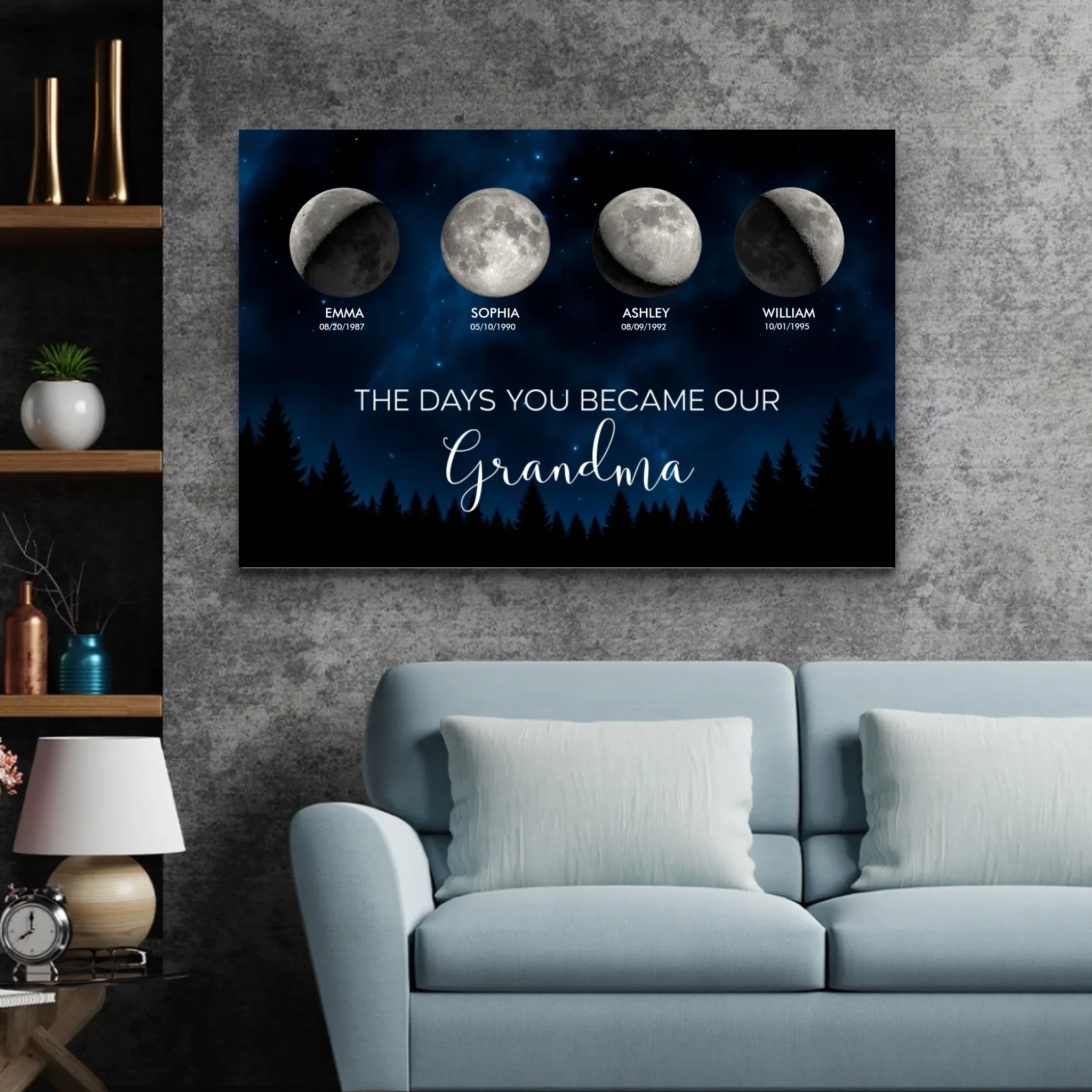 Personalized Canvas – The Days You Became Our Grandma - Image 4