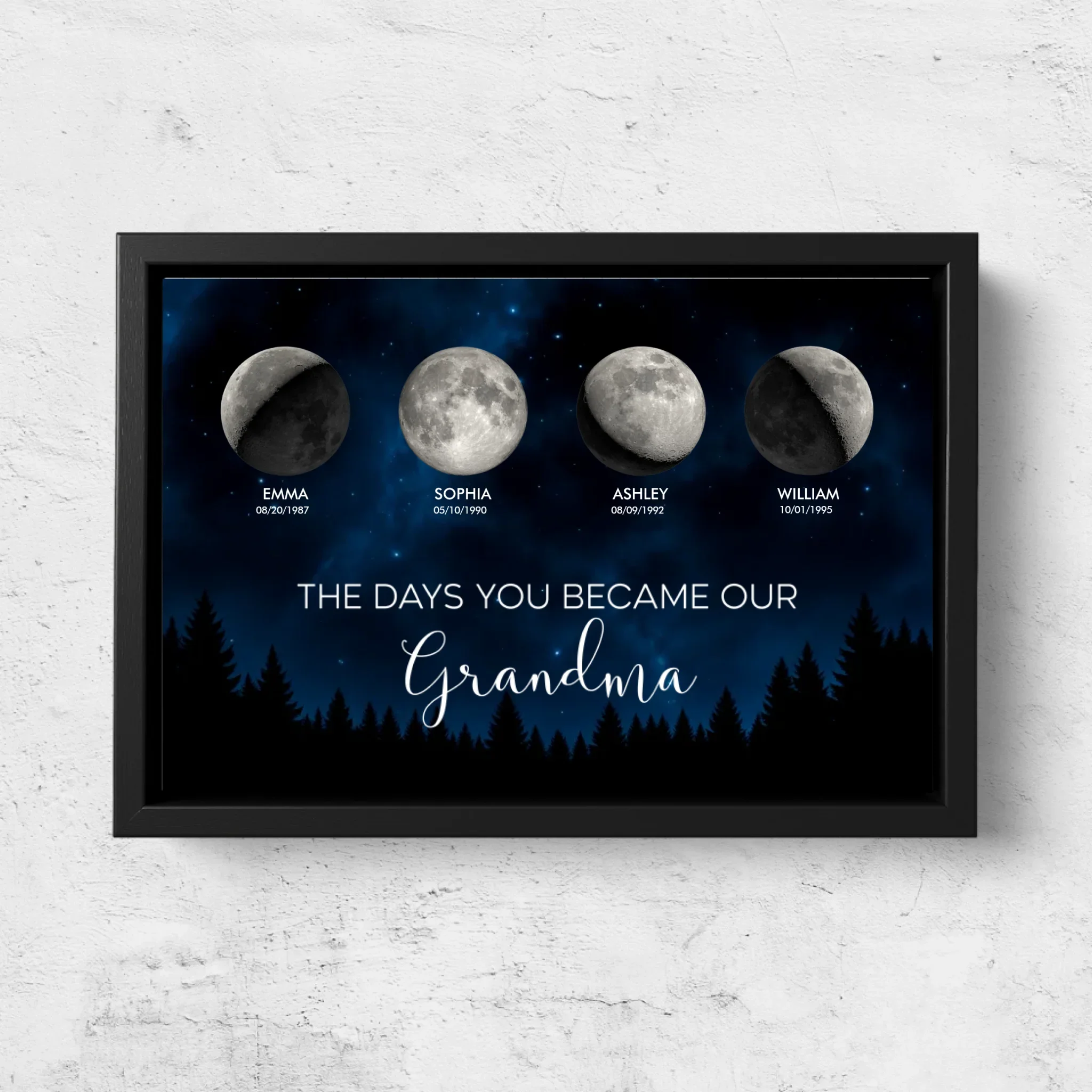 Personalized Canvas – The Days You Became Our Grandma - Image 5