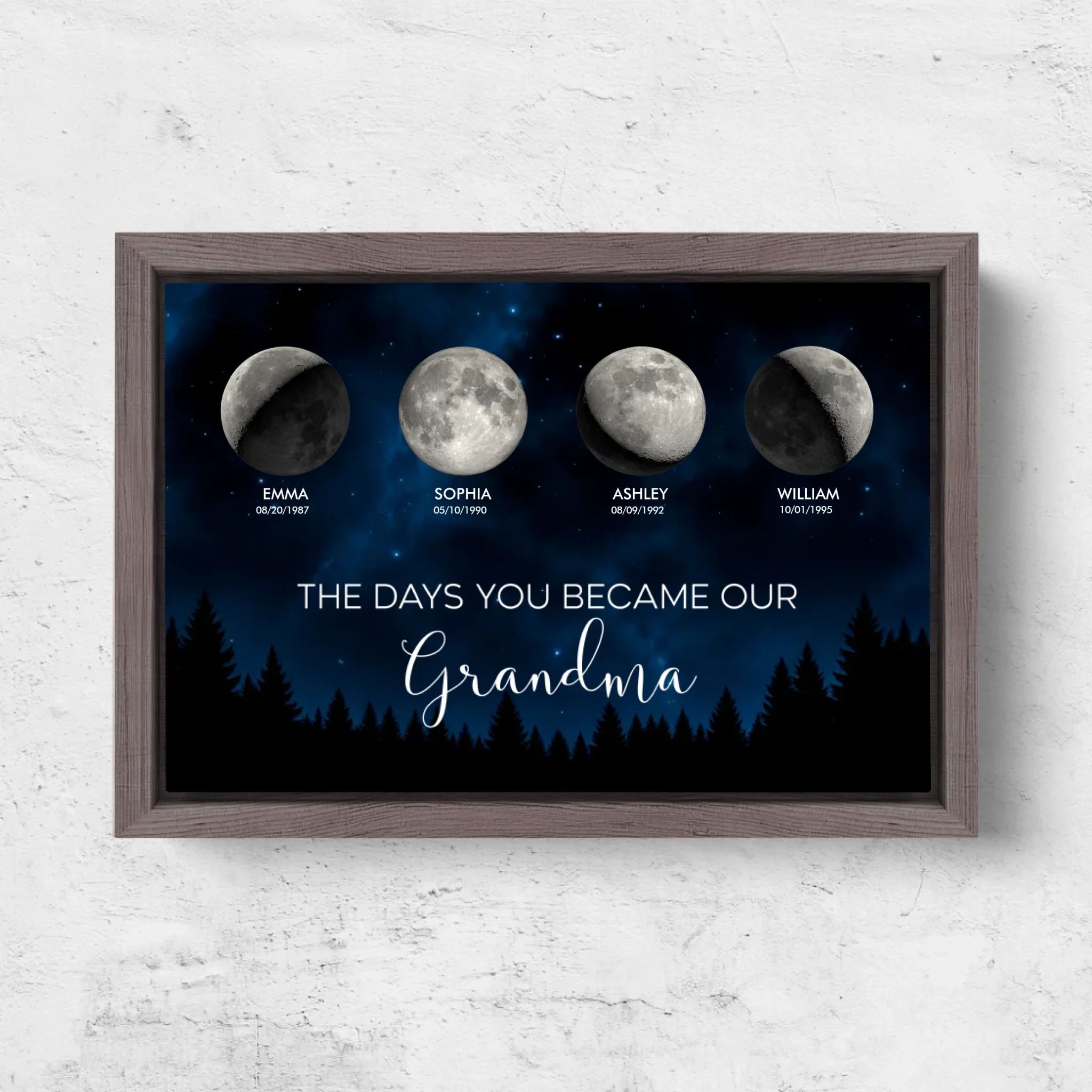 Personalized Canvas – The Days You Became Our Grandma - Image 6