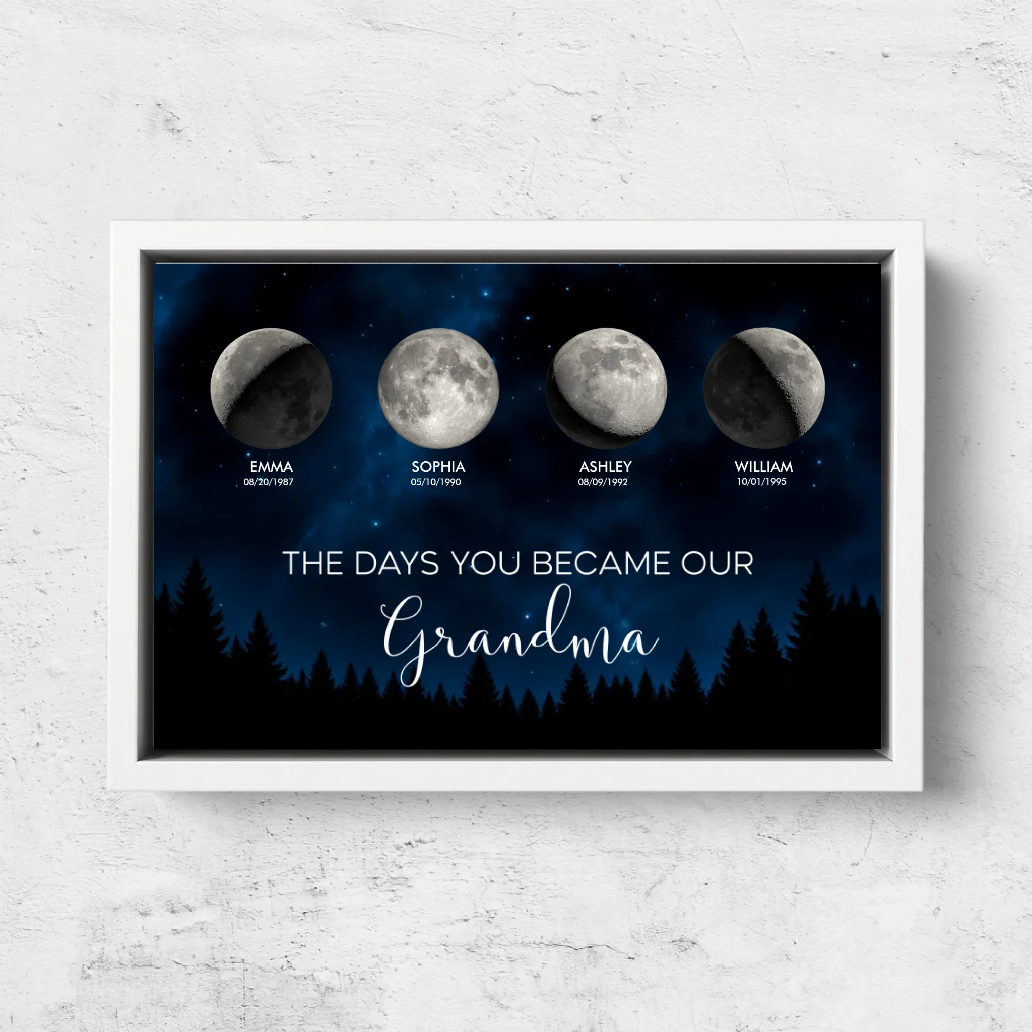 Personalized Canvas – The Days You Became Our Grandma - Image 7