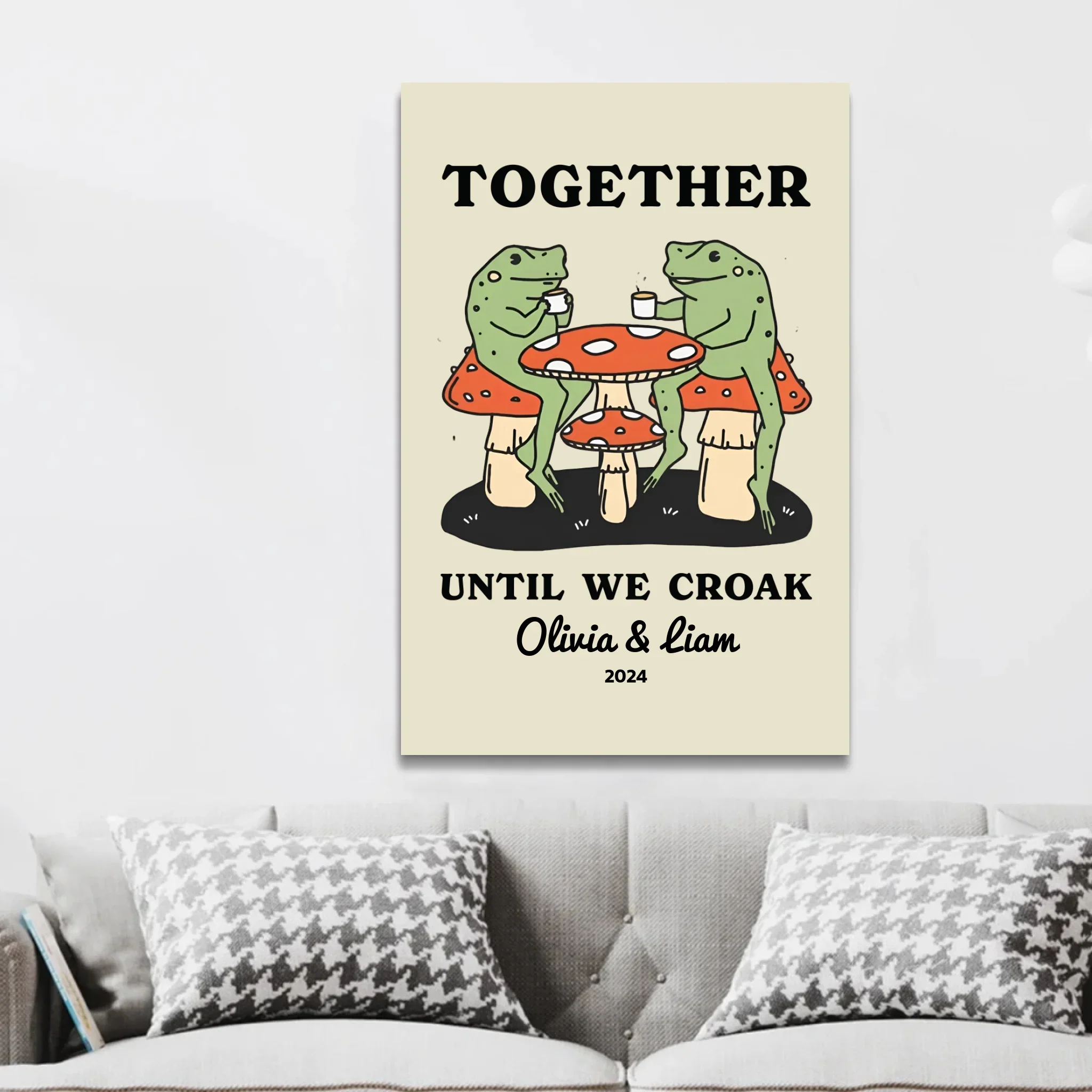 Personalized Canvas – Together Until We Croak - Image 3