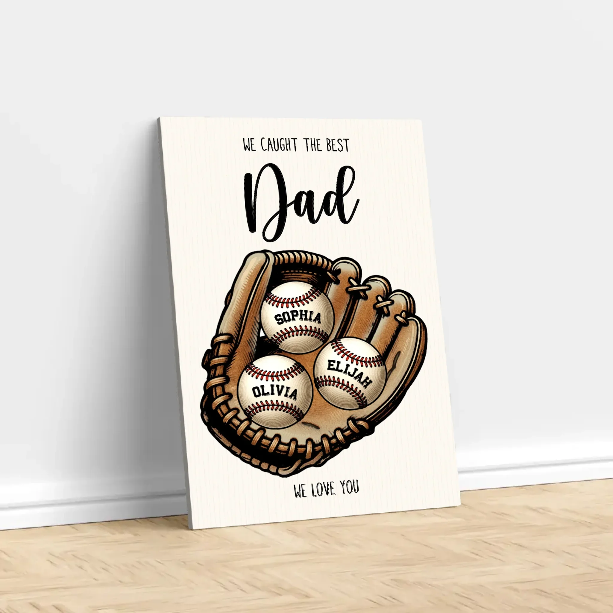 Personalized Canvas "We caught the best Dad or Mom" - Image 2