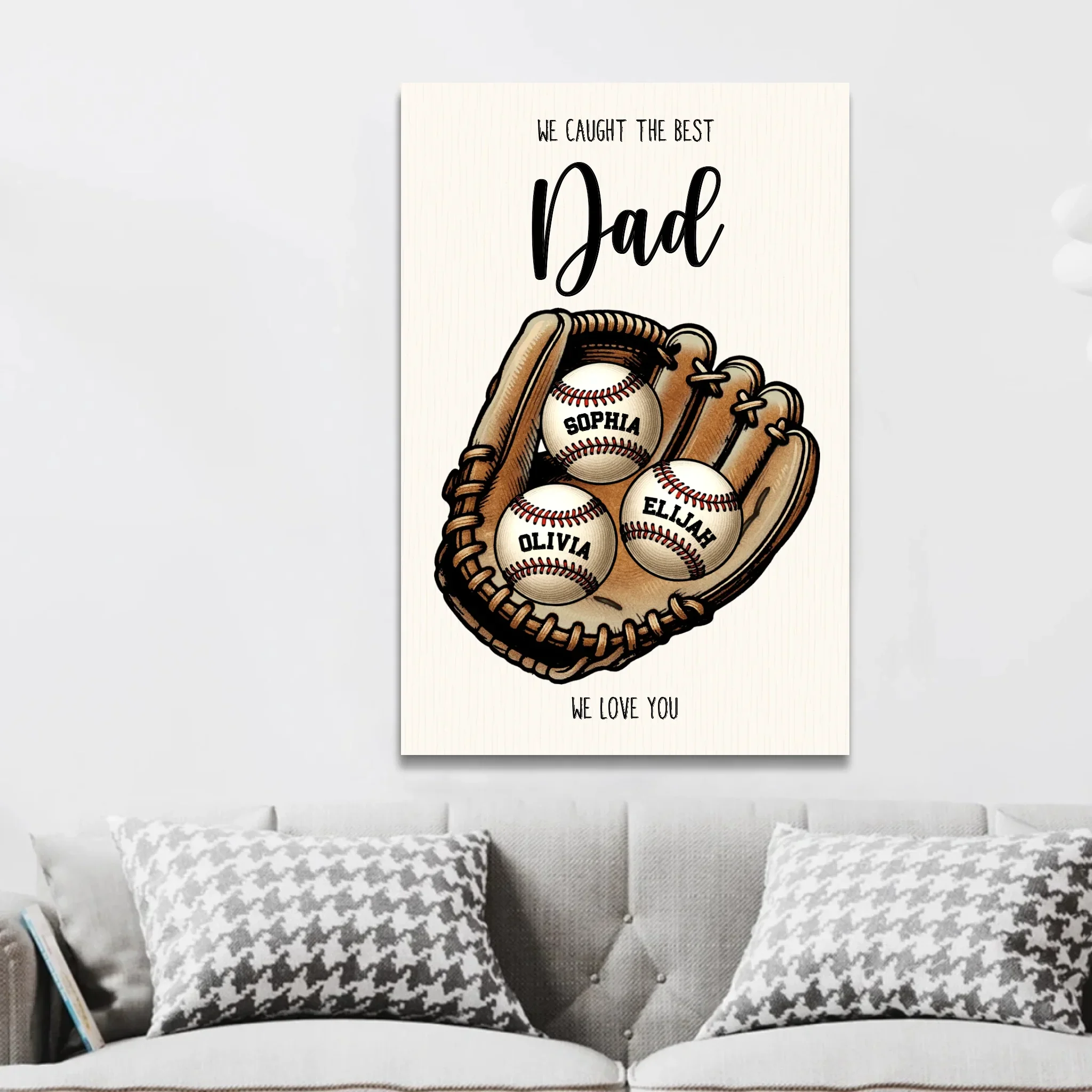 Personalized Canvas "We caught the best Dad or Mom" - Image 3